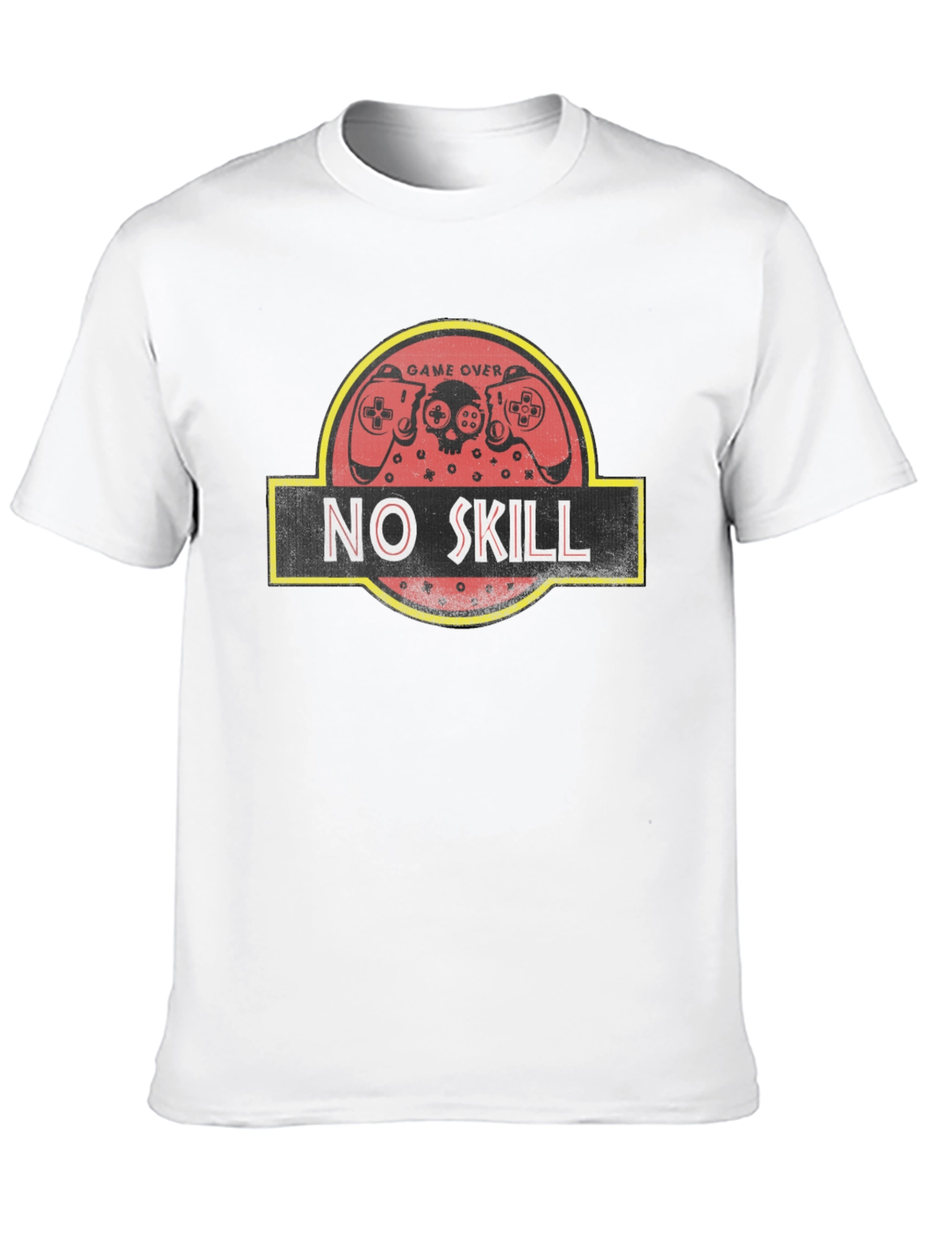Black No Skill Gamer T-Shirt - Game Over Jurassic Style view 10