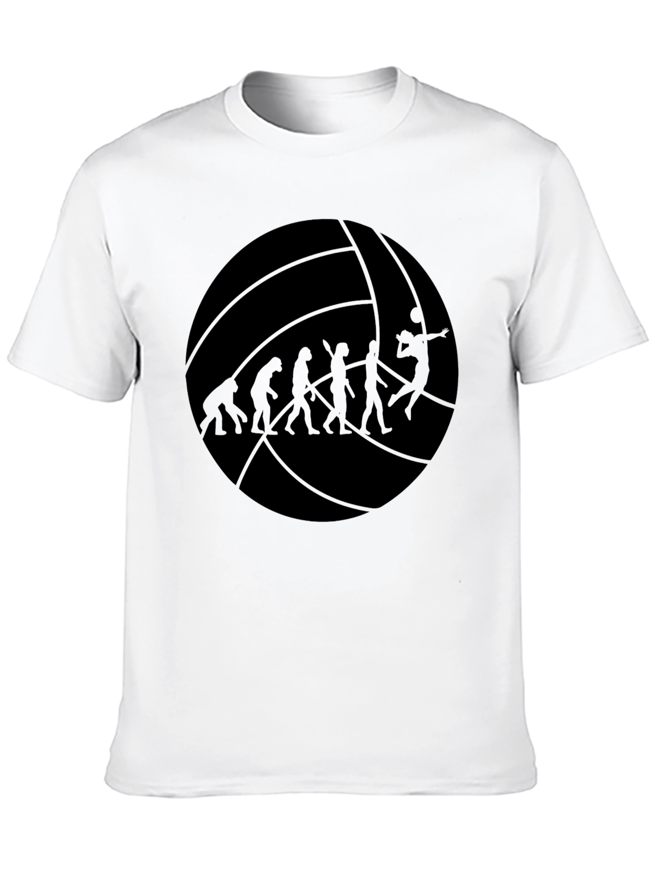 Black Volleyball Evolution Graphic Tee - Black Cotton Shirt view 10