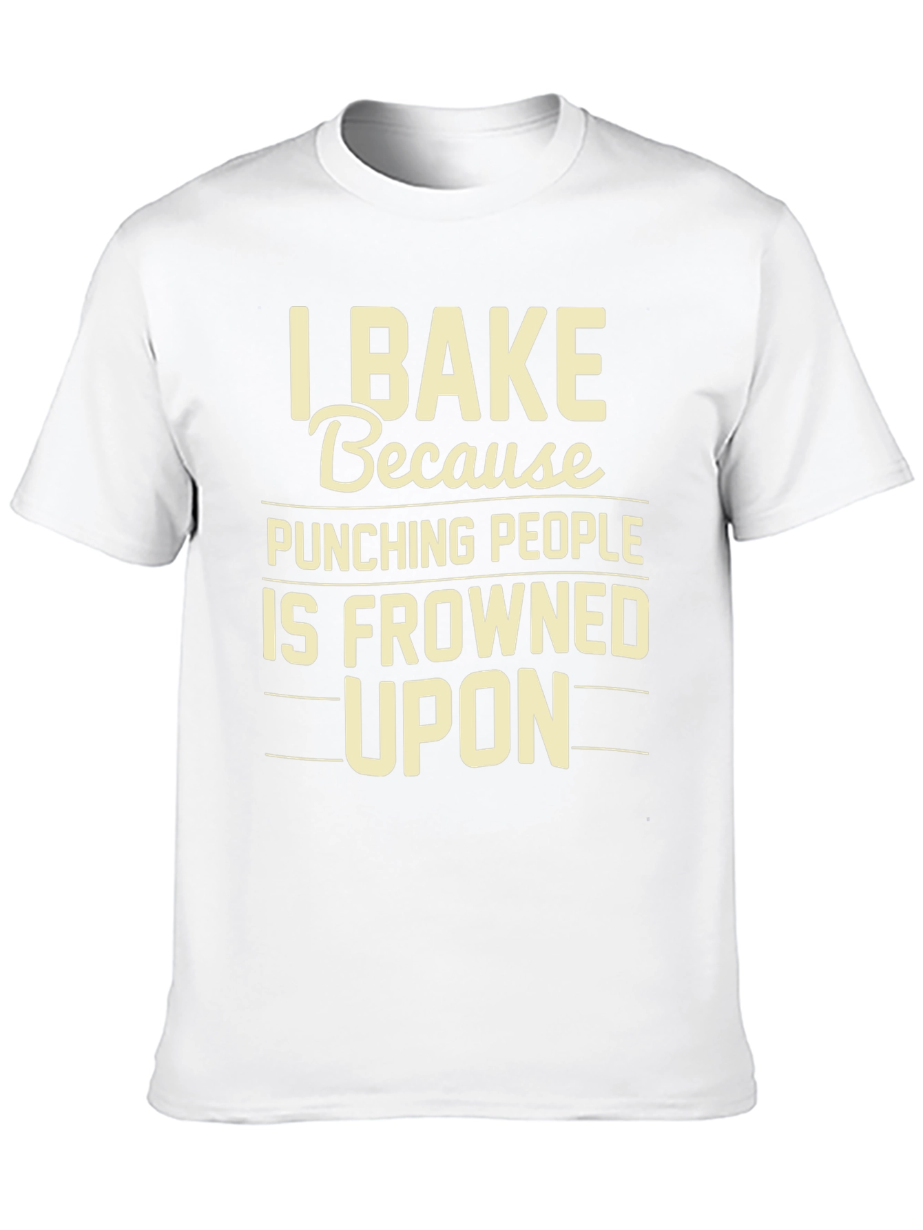 Black I Bake Because Punching People T-Shirt view 10