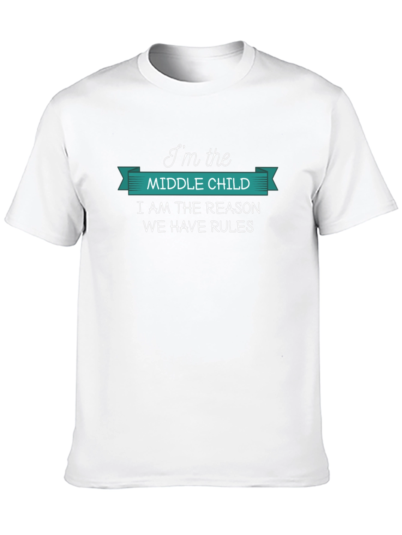 Black Middle Child Reason Rules T-Shirt Funny Sibling Tee view 10