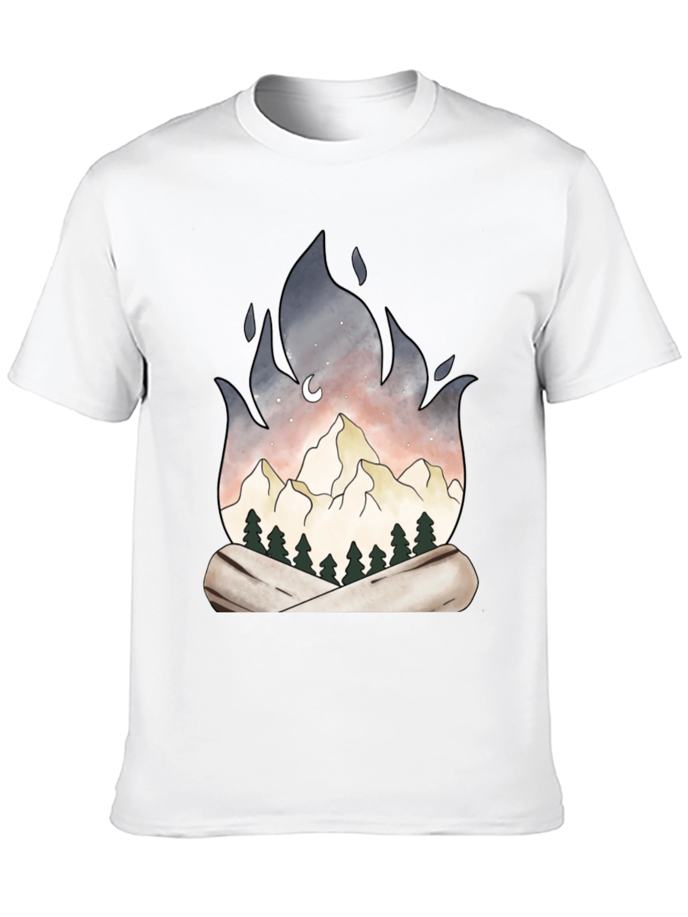 Black Mountain Campfire Graphic Tee - Black view 10