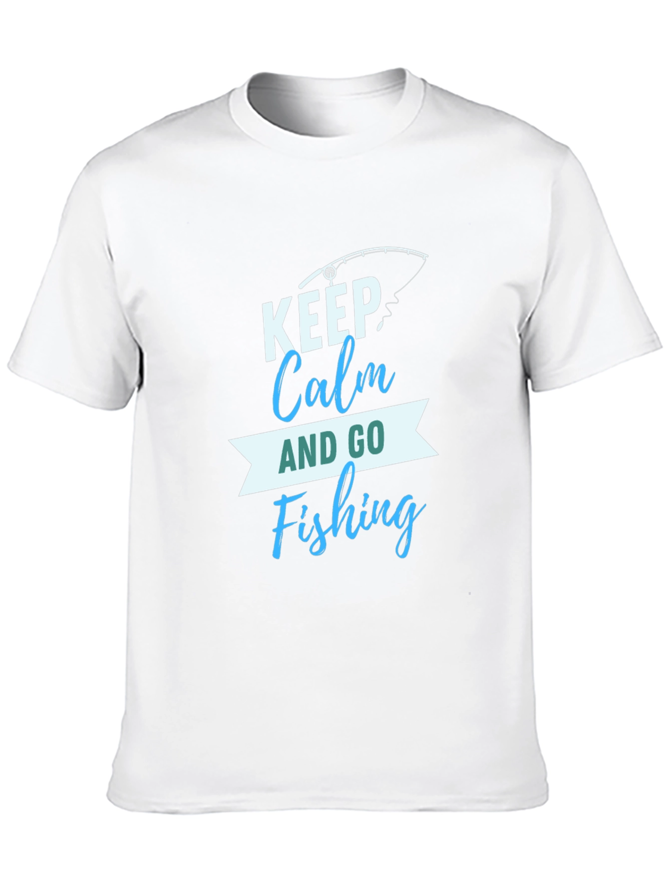 Black Keep Calm and Go Fishing Graphic T-Shirt view 10