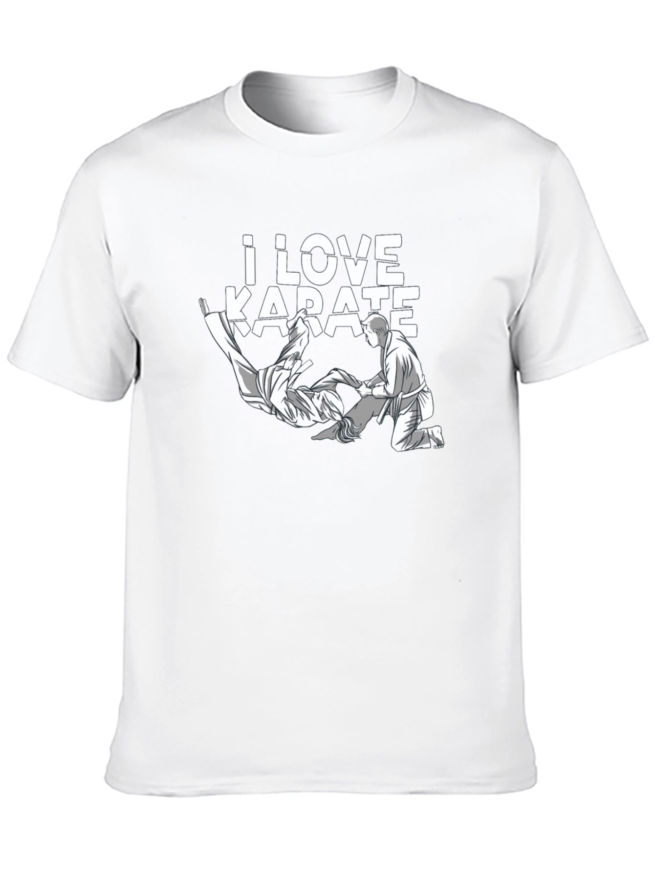 Black I Love Karate T-Shirt - Martial Arts Tee view 10