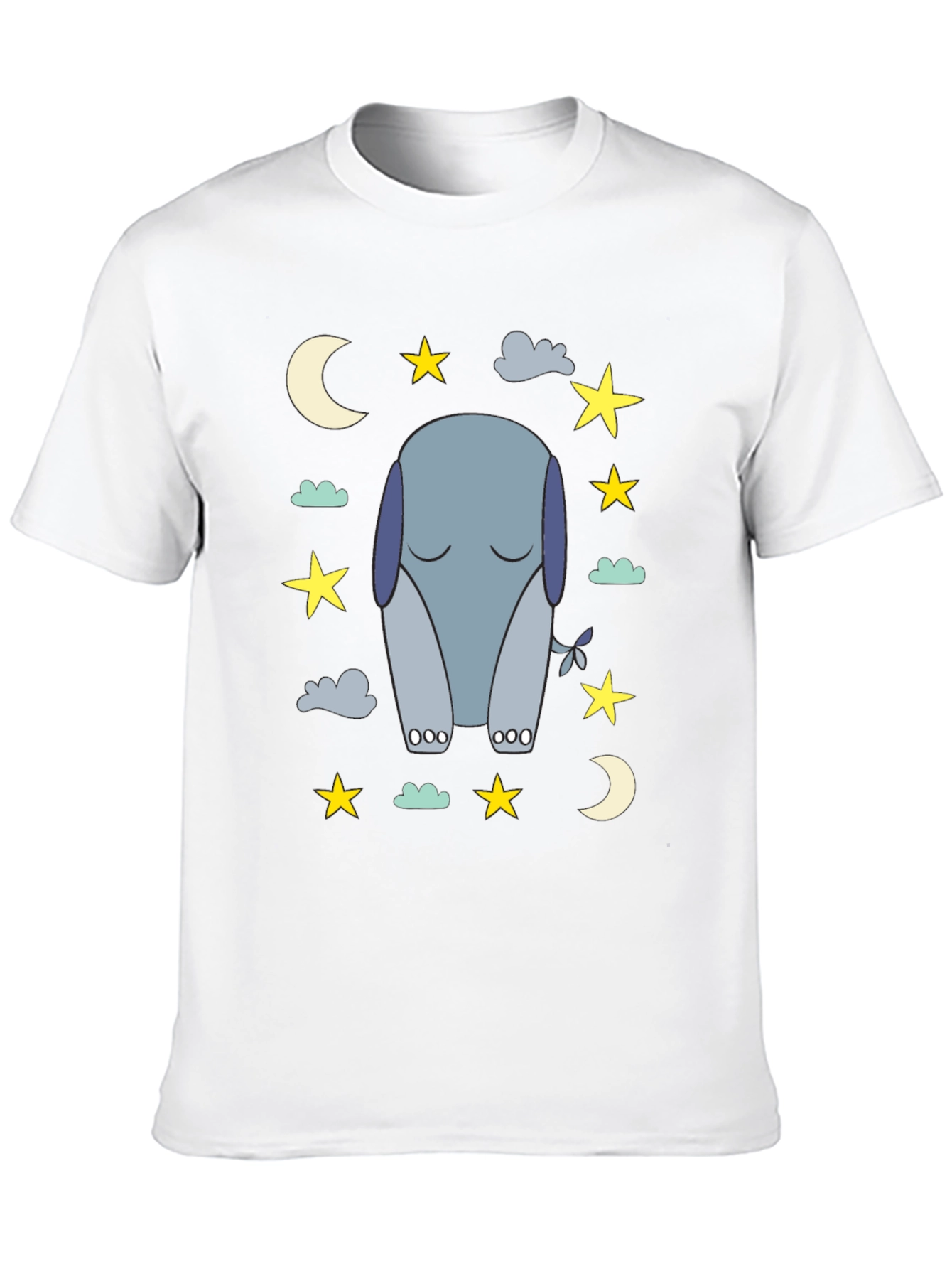 Black Dreamy Elephant T-Shirt view 10