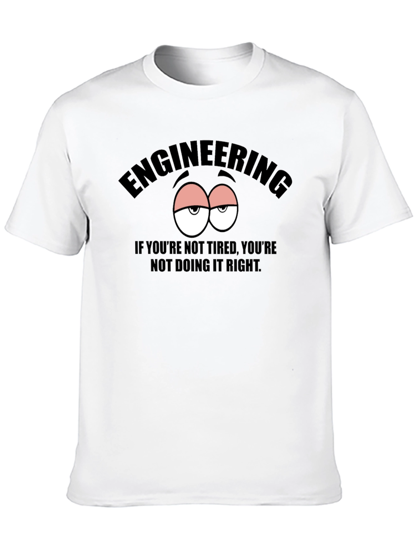 Black Engineering Tired Eyes Graphic T-Shirt view 10