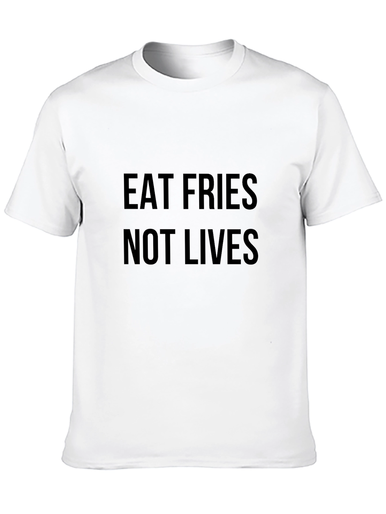 Black Eat Fries Not Lives Graphic Tee - Unisex Cotton T-Shirt view 10