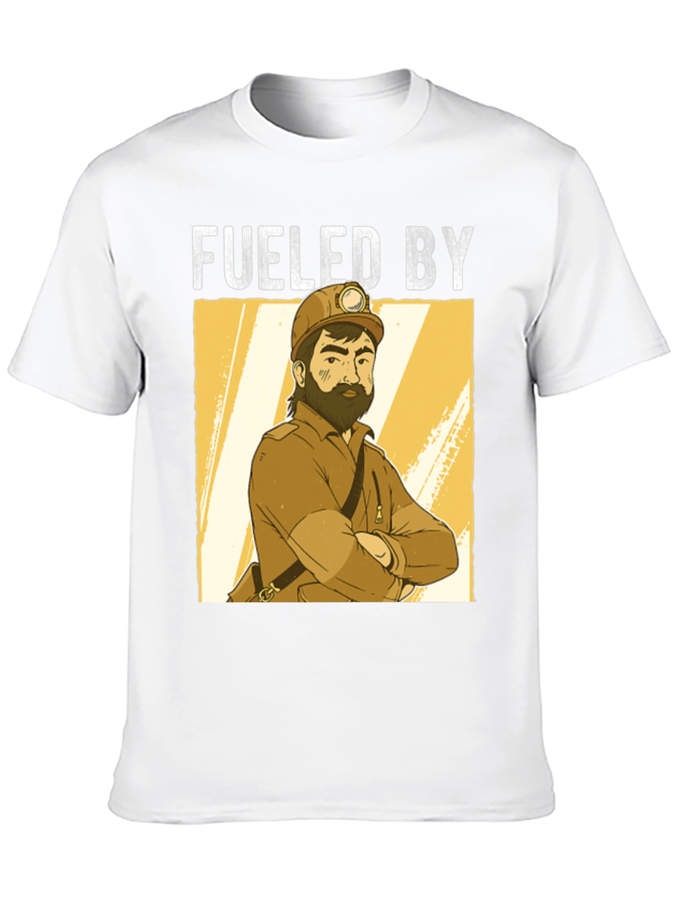 Black Fueled By Miner Cartoon Black T-Shirt view 10