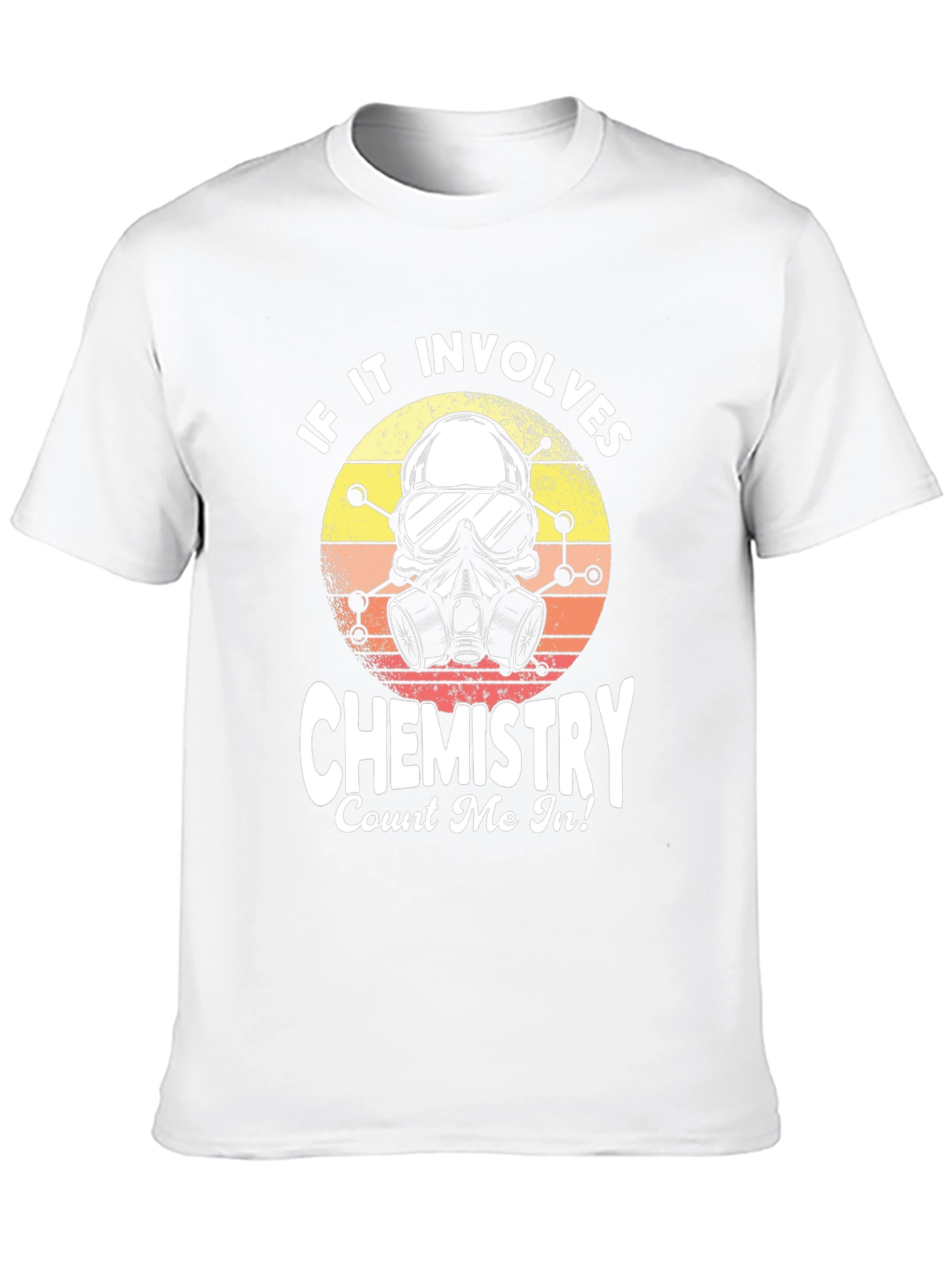 Black Chemistry Skull Graphic Tee - Science Lover T-Shirt view 10
