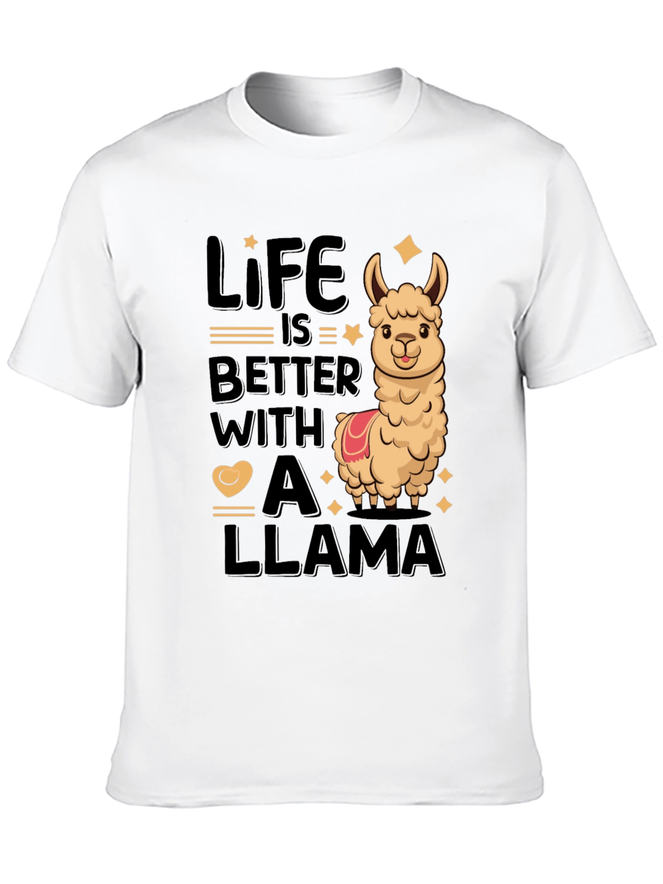 Black Life is Better with a Llama Tee view 10