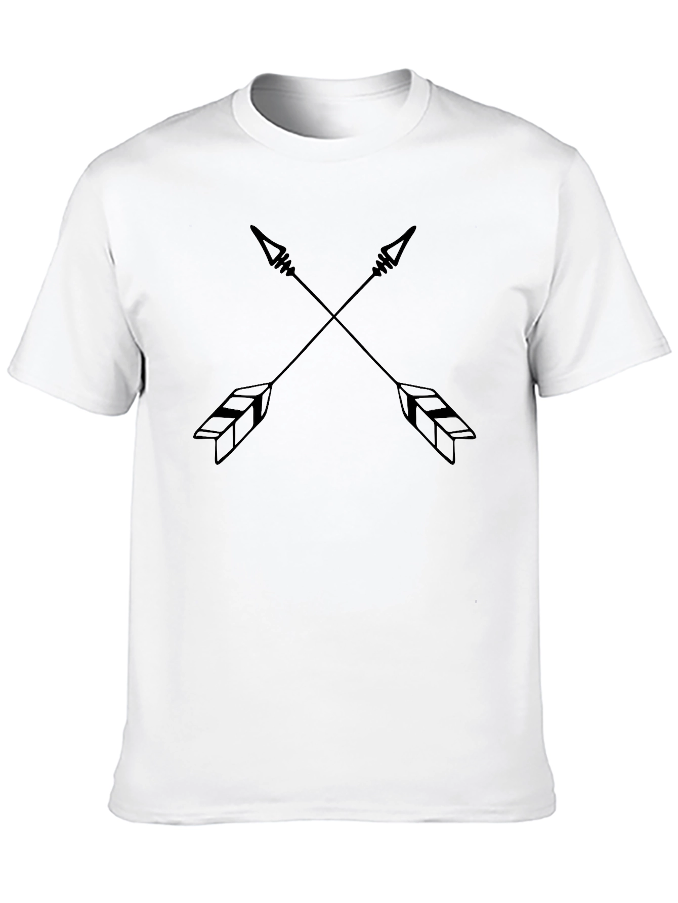 Black Men's Black Arrow Graphic Tee - Casual Short Sleeve view 10