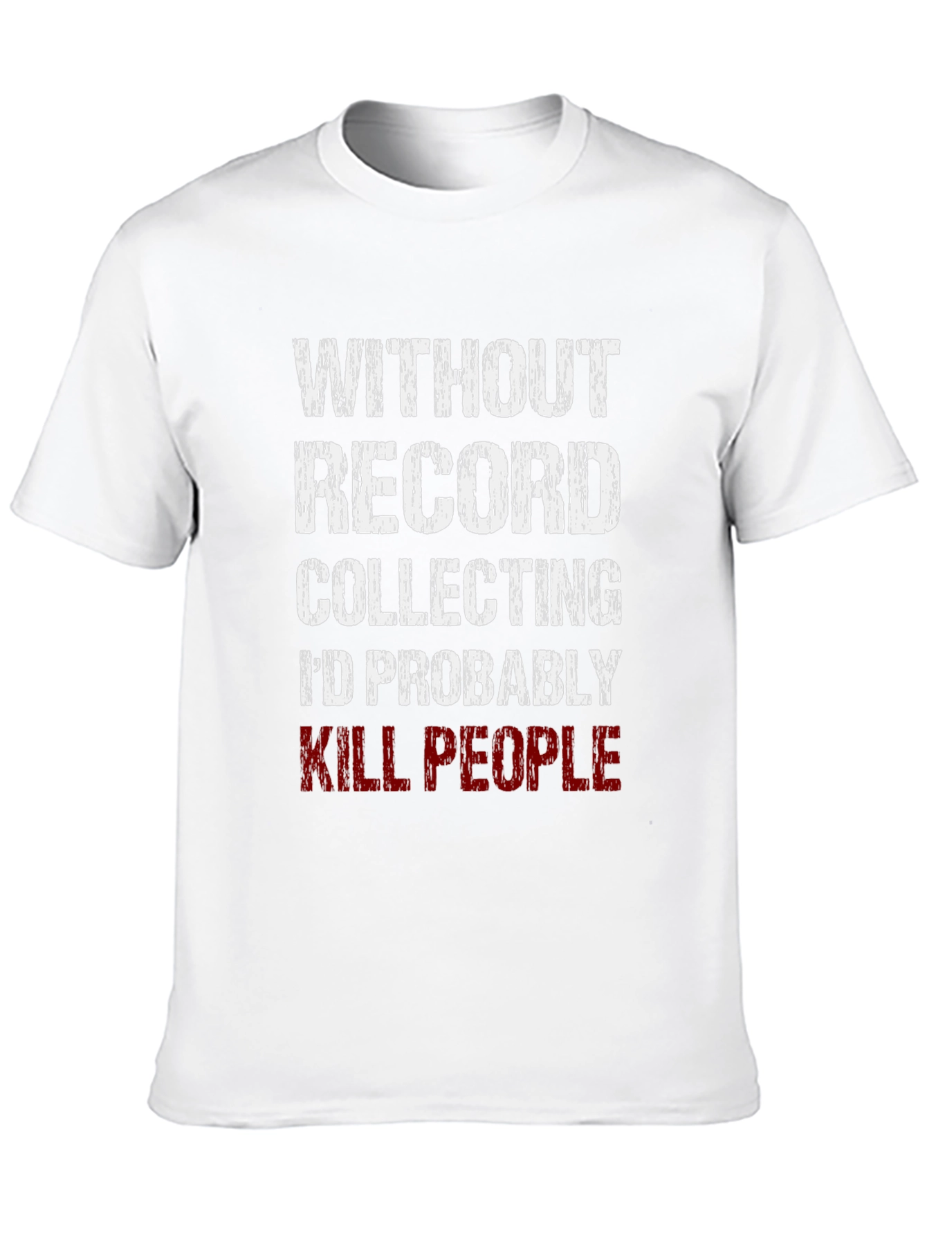 Black Record Collecting T-Shirt - Funny Graphic Tee view 10
