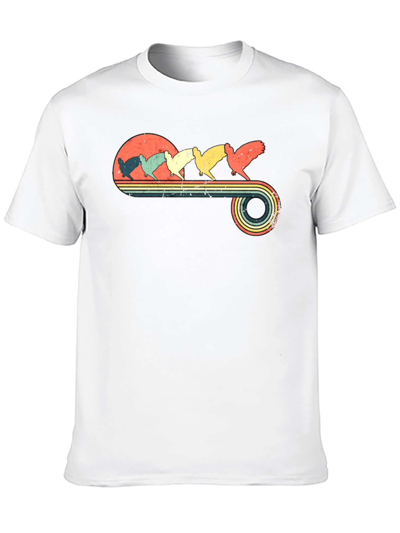 Retro Chicken T-Shirt - Vintage Style Tee - 10