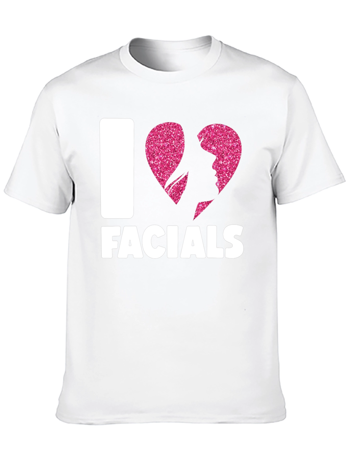 Black I Heart Facials T-Shirt Funny Graphic Tee view 10