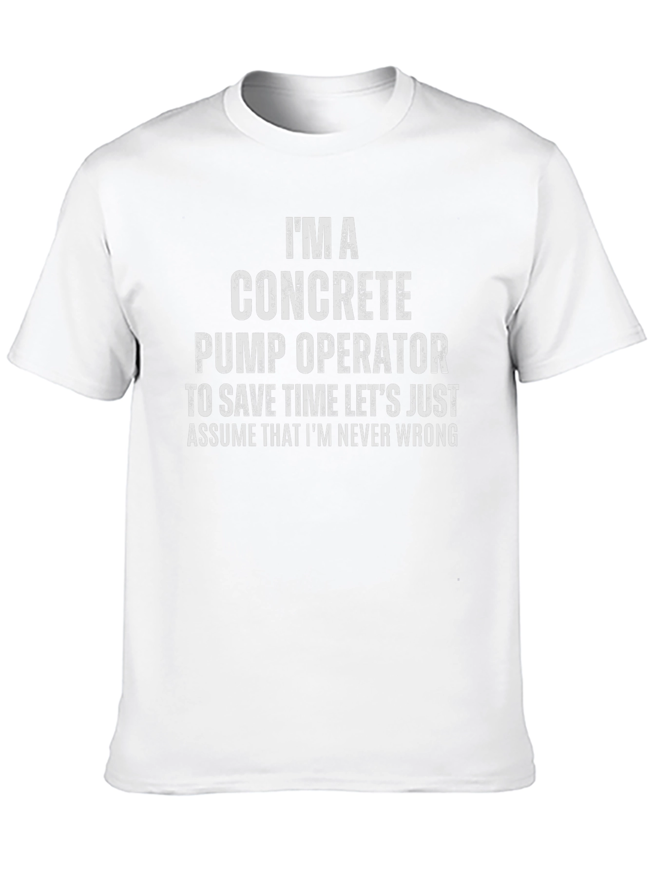 Black Concrete Pump Operator - Men's Funny T-Shirt view 10