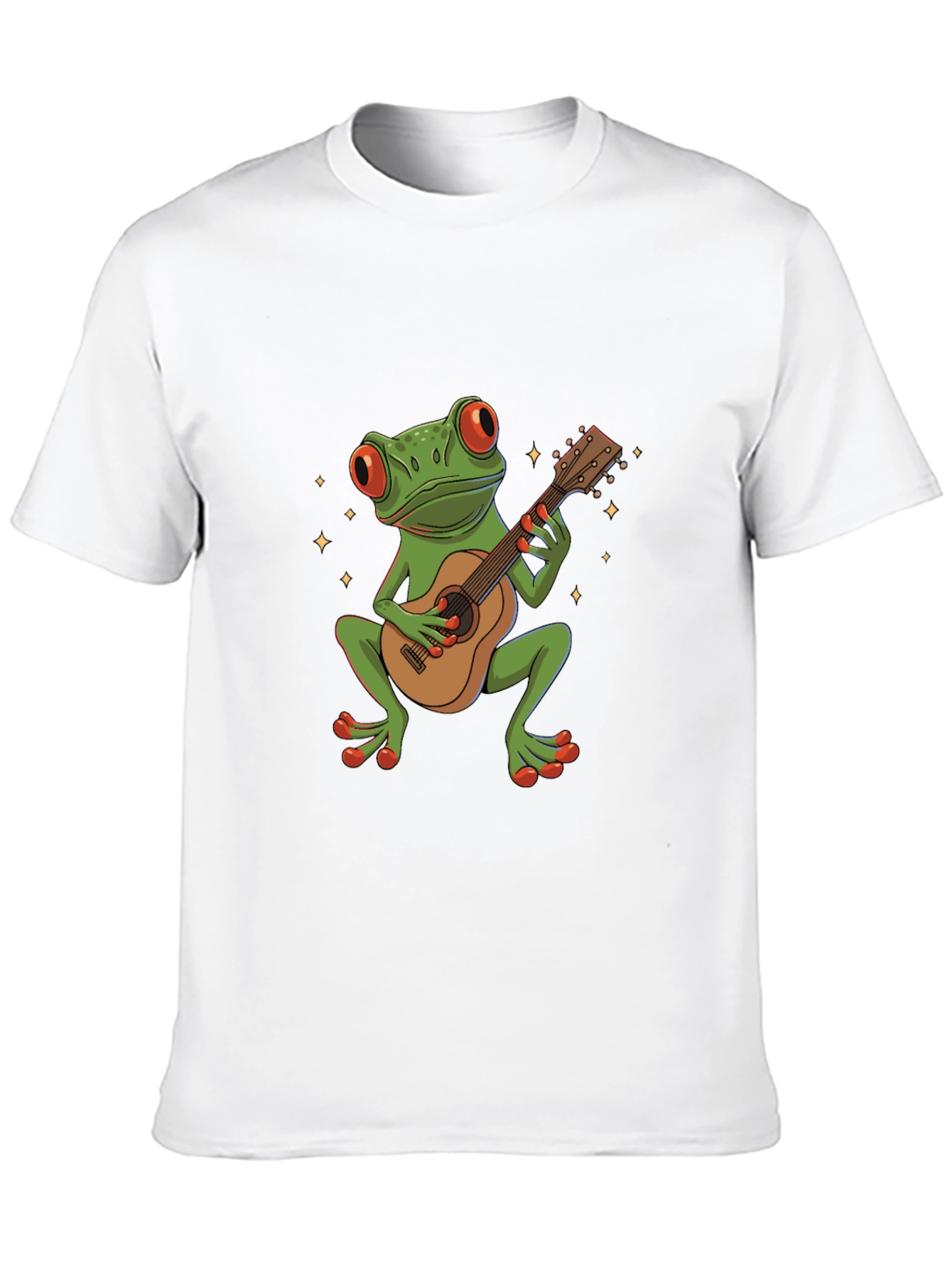 Black Frog Guitarist Graphic Tee - Unique Music Lover Shirt view 10