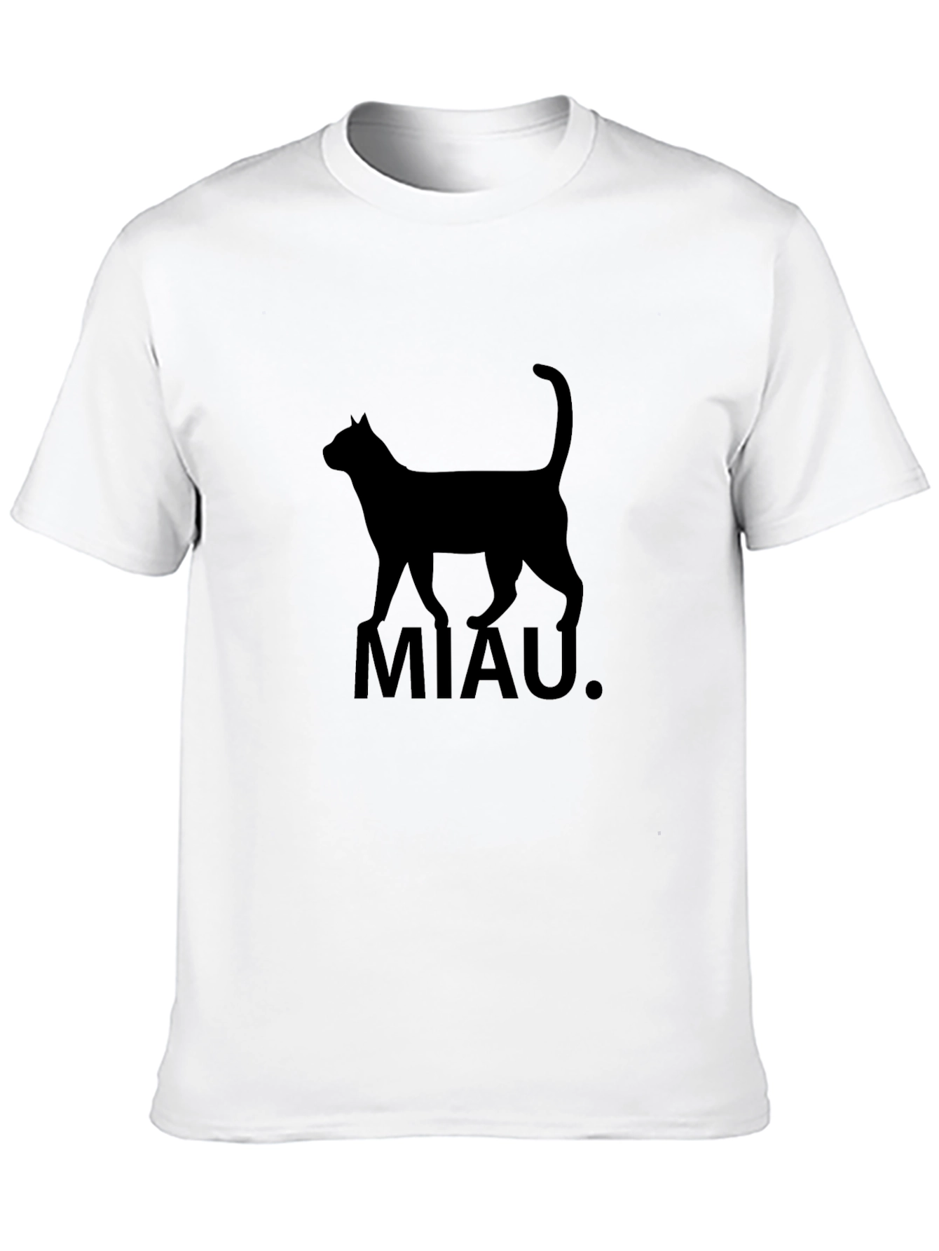 Black Black Cat MIAU T-Shirt - Graphic Tee view 10