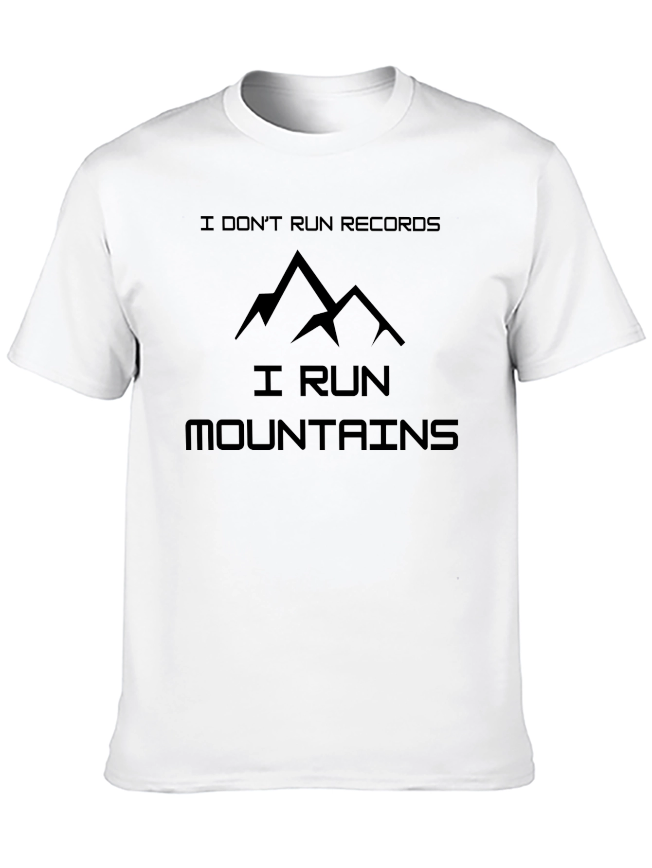 Black I Run Mountains T-Shirt view 10