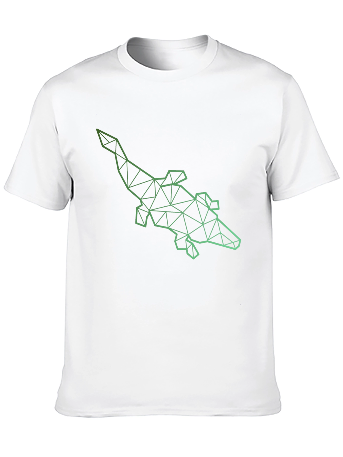 Black Geometric Alligator Graphic Tee - Modern Style view 10