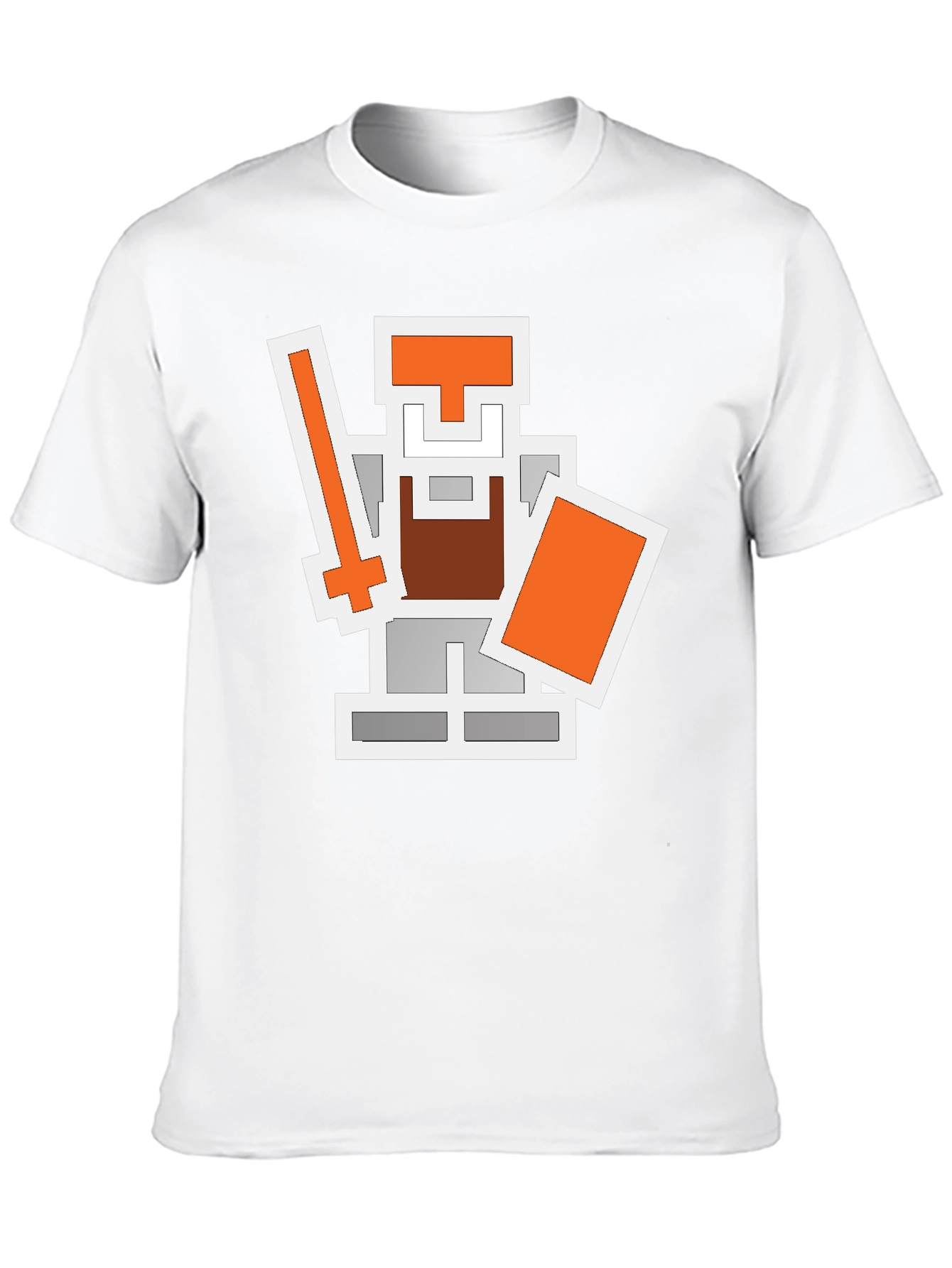 Black Pixel Knight Graphic Tee - Retro Gaming Shirt view 10