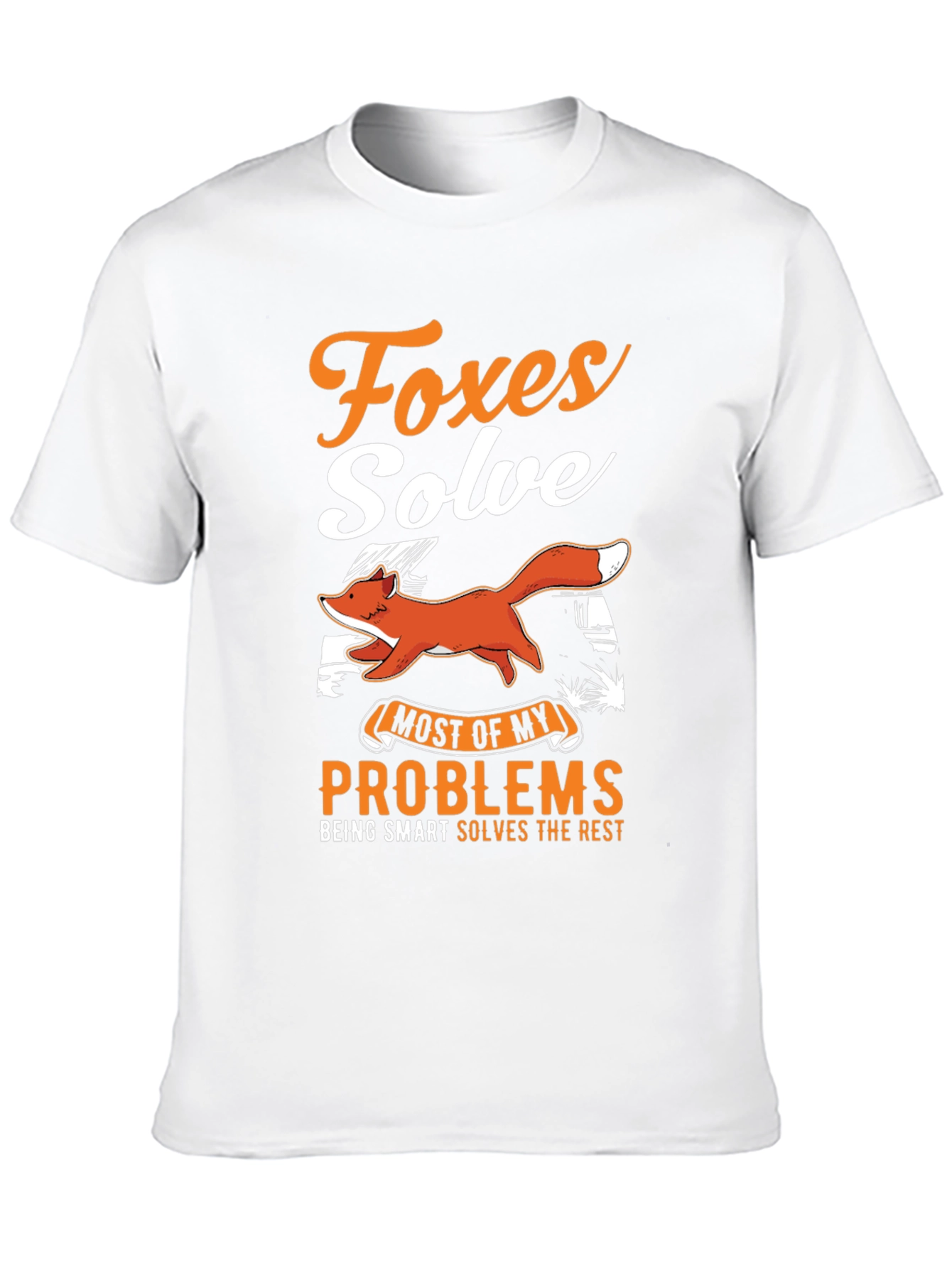 Black Foxes Solve Problems Funny Graphic T-Shirt view 10
