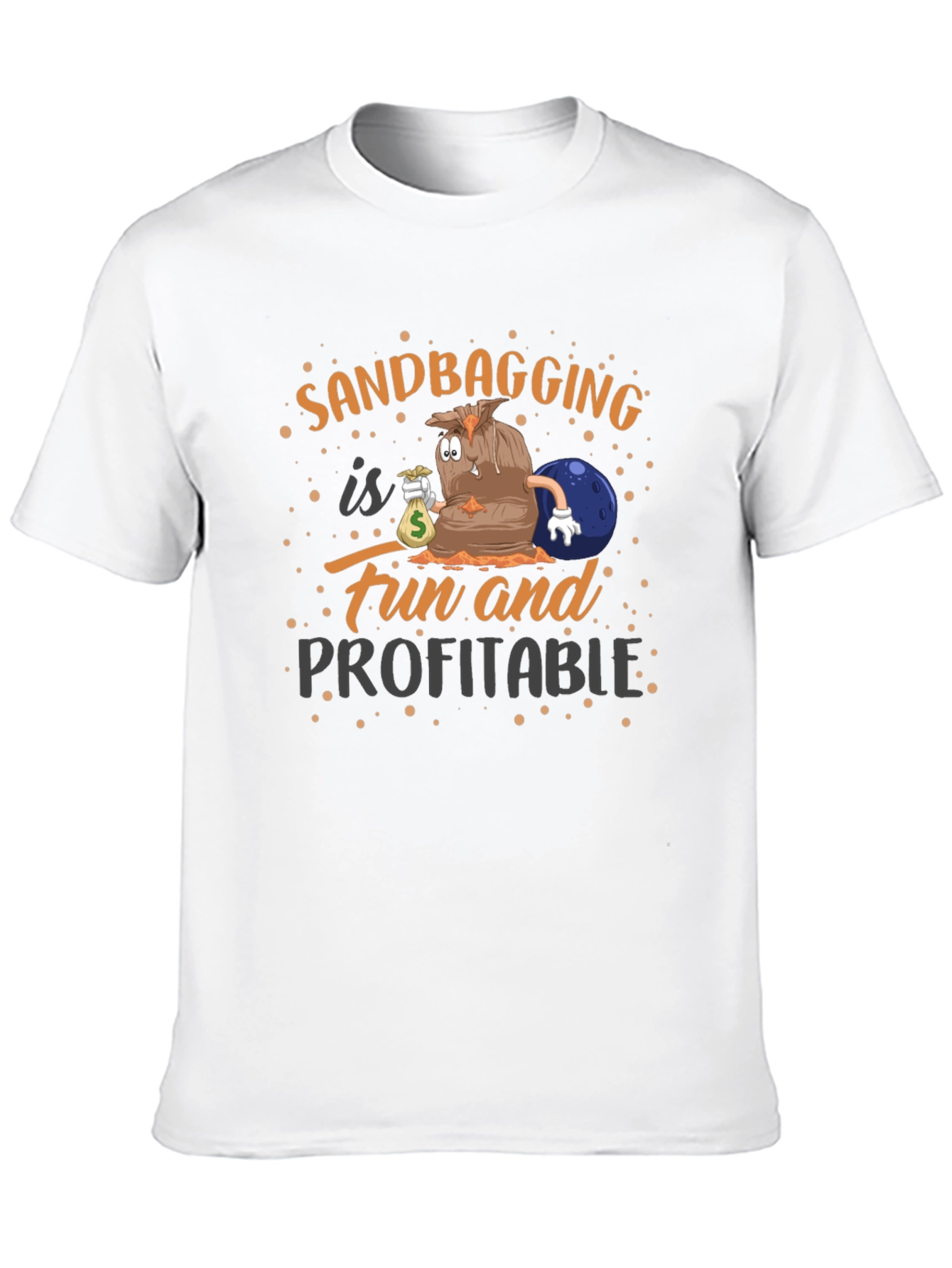 Black Sandbagging Fun & Profitable Black Graphic T-Shirt view 10
