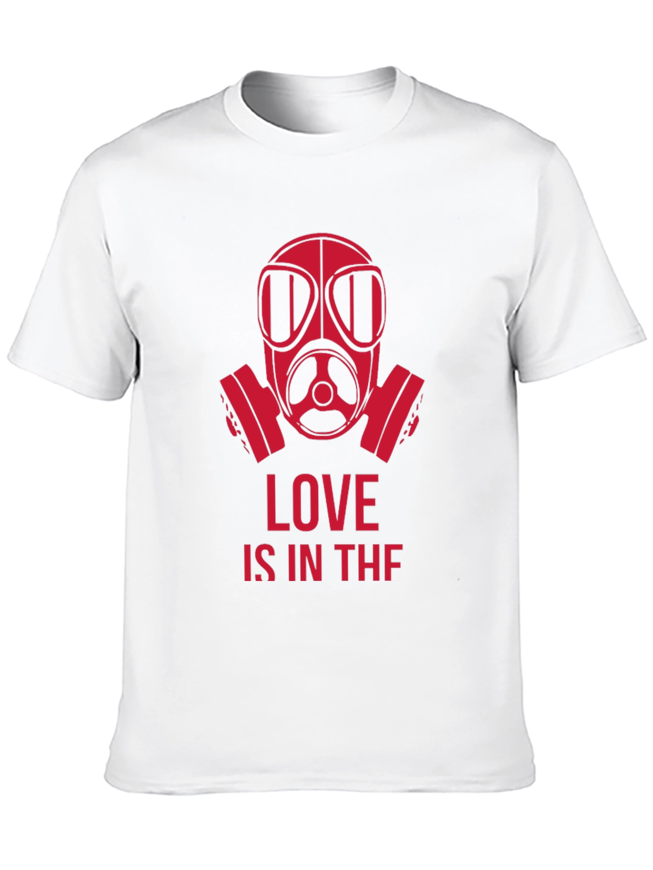 Black Gas Mask Love T-Shirt - Bold Graphic Tee view 10