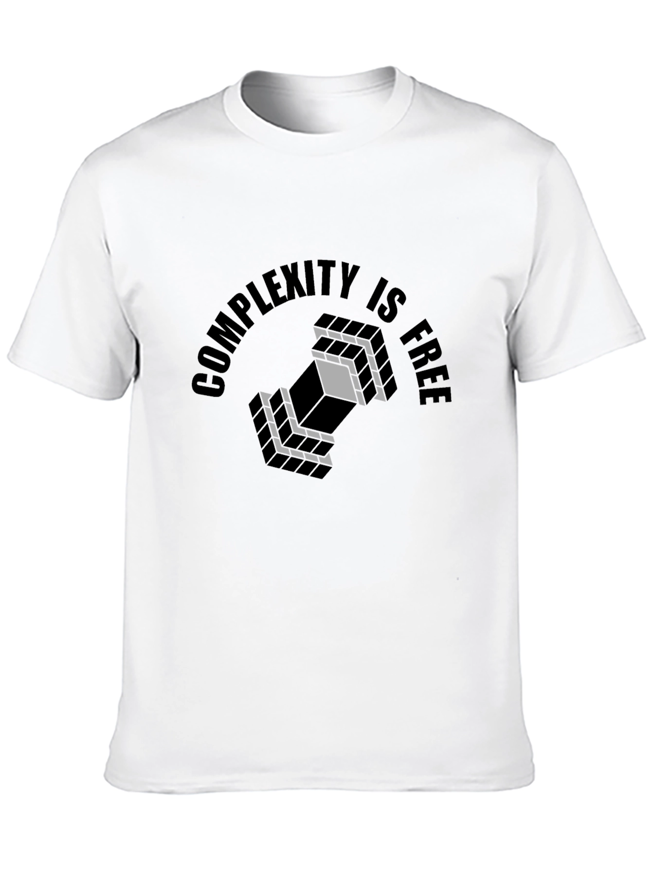 Black Complexity Is Free Graphic T-Shirt - Black view 10