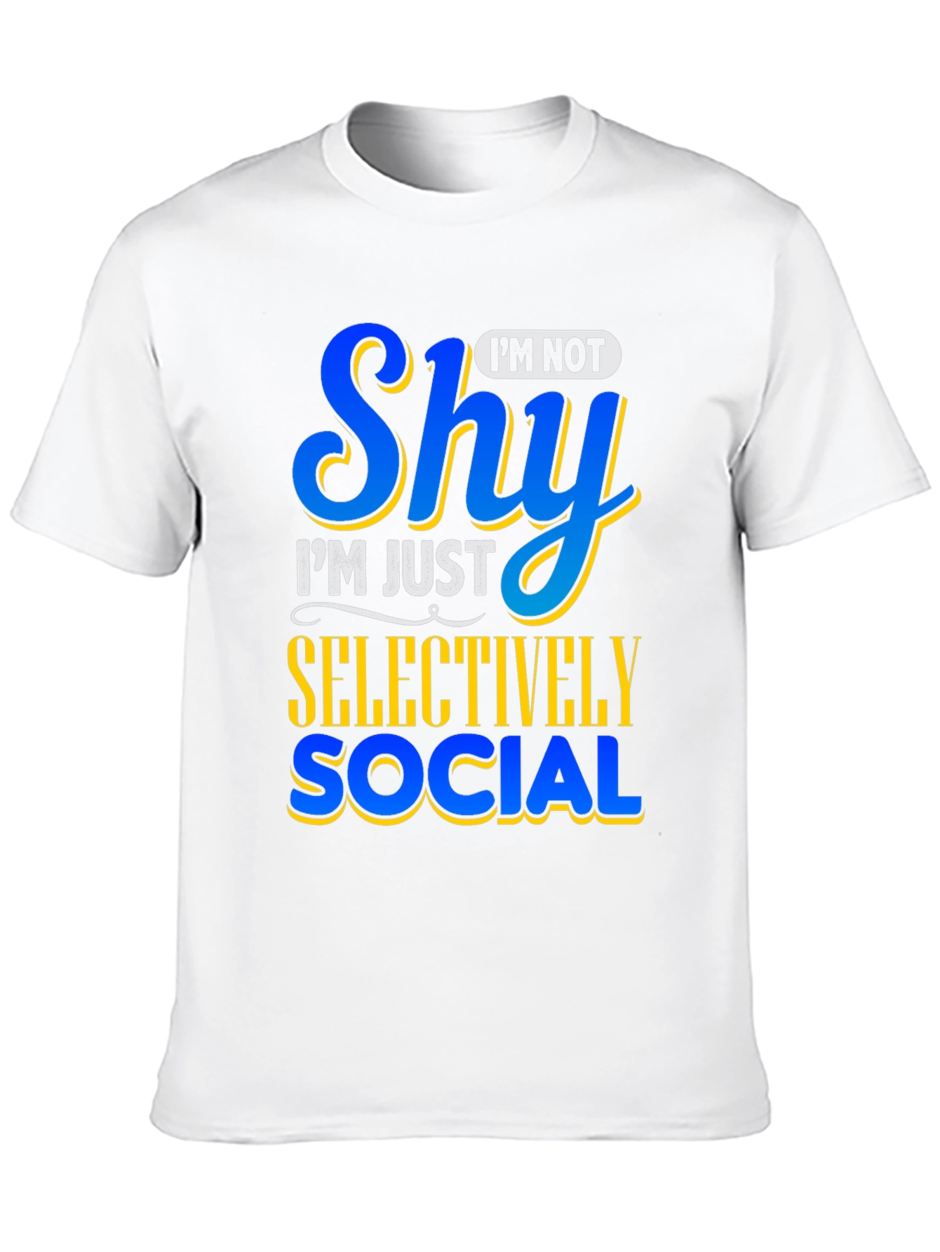 Black I'm Not Shy T-Shirt - Selectively Social Tee view 10