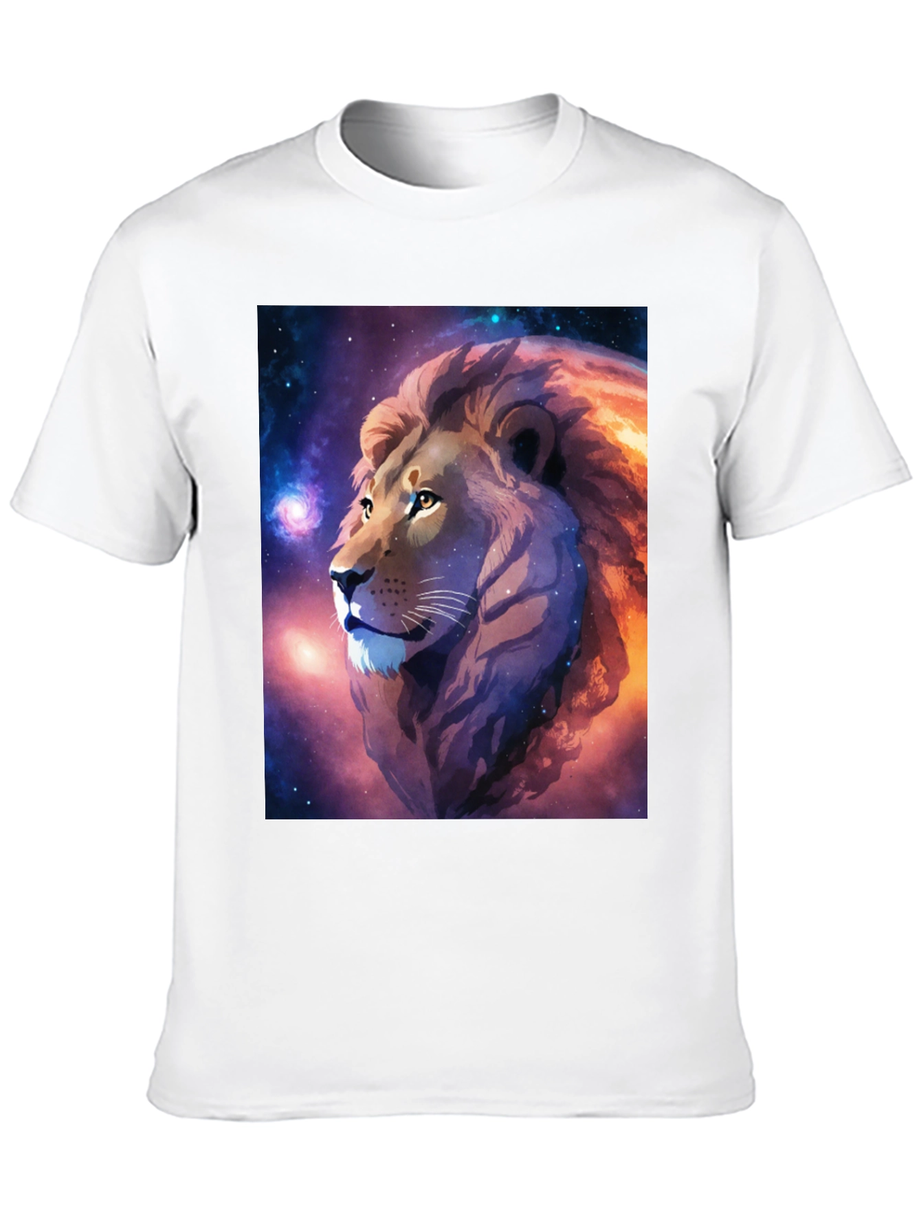 Black Cosmic Lion Graphic Black T-Shirt view 10
