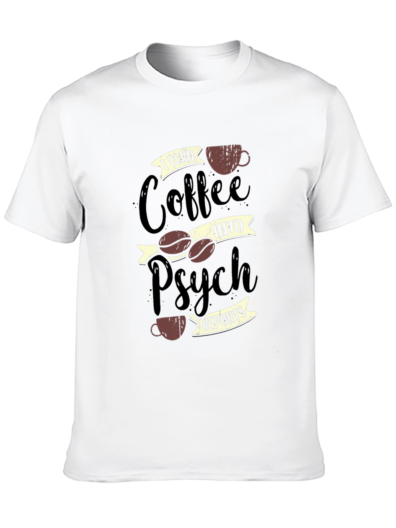 Black Coffee to Psych Reports Graphic T-Shirt view 10