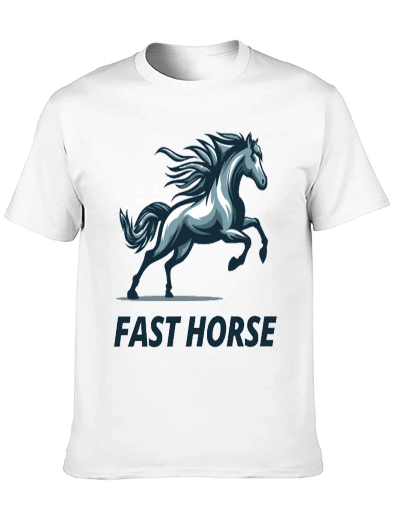 Black Fast Horse Graphic T-Shirt - Stylish Men's Tee view 10