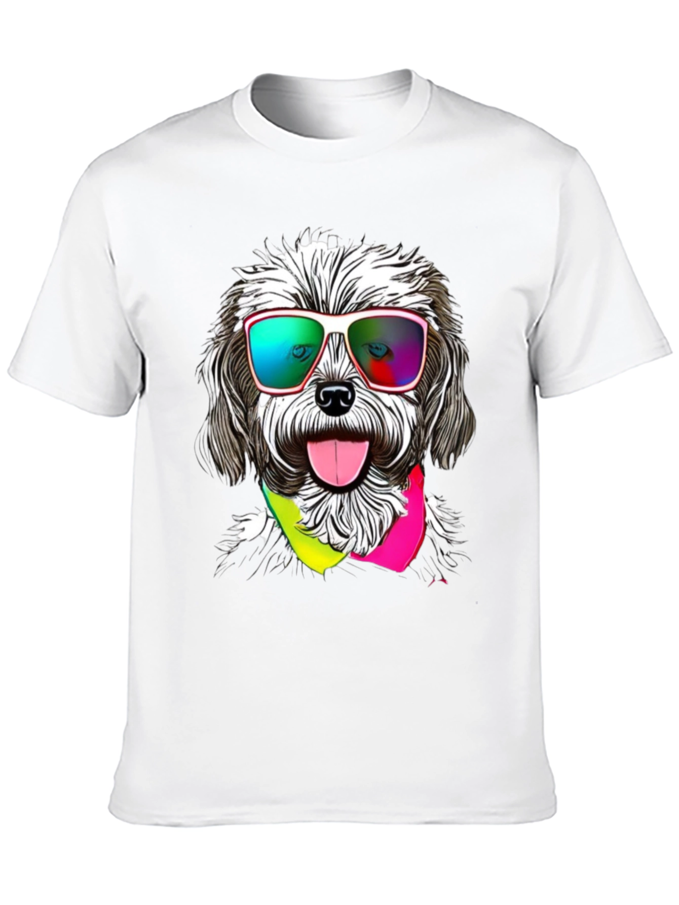 Black Cool Dog Graphic Tee - Fun & Stylish view 10