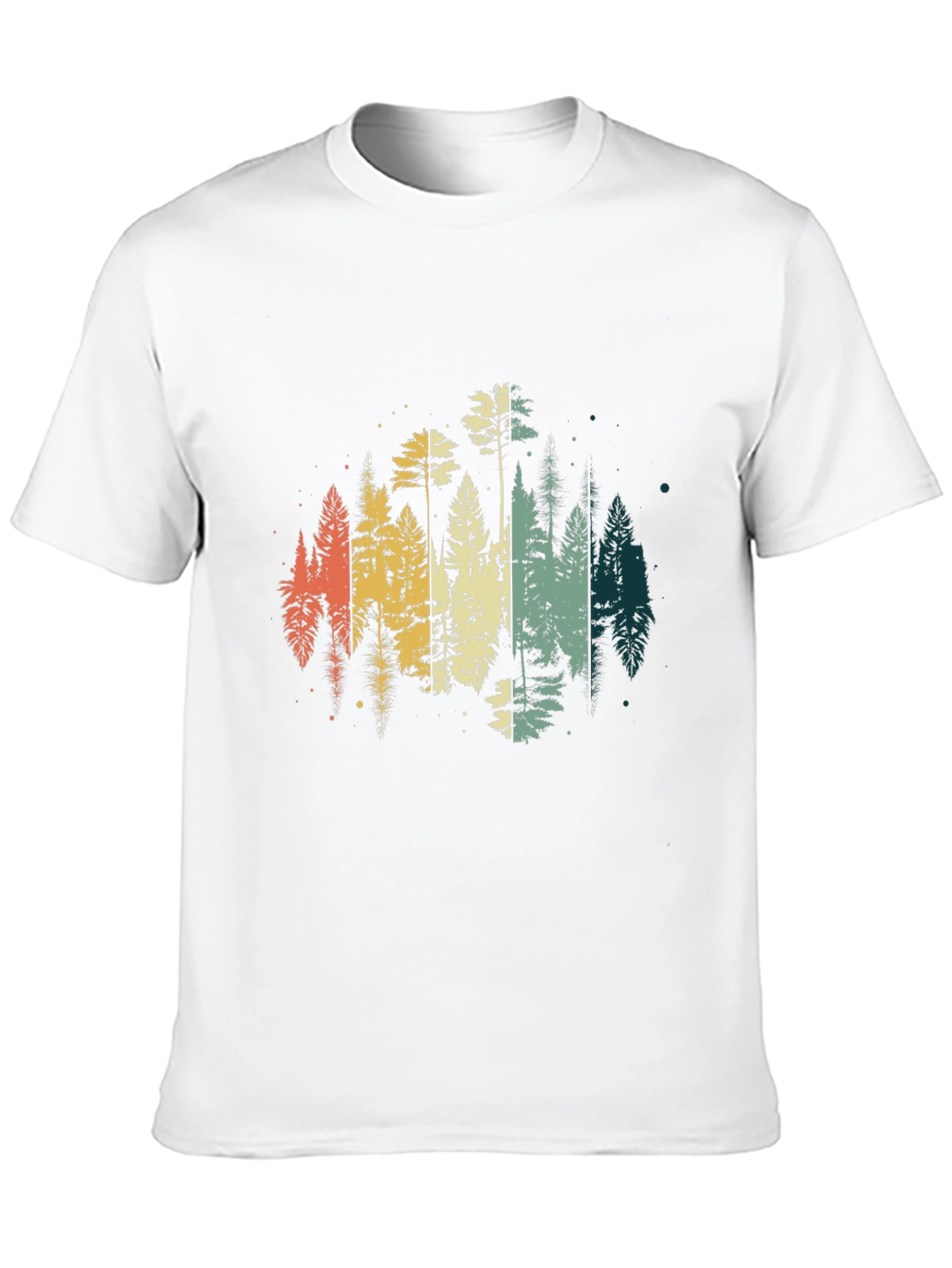 Black Retro Forest T-Shirt - Vintage Style Nature Tee view 10