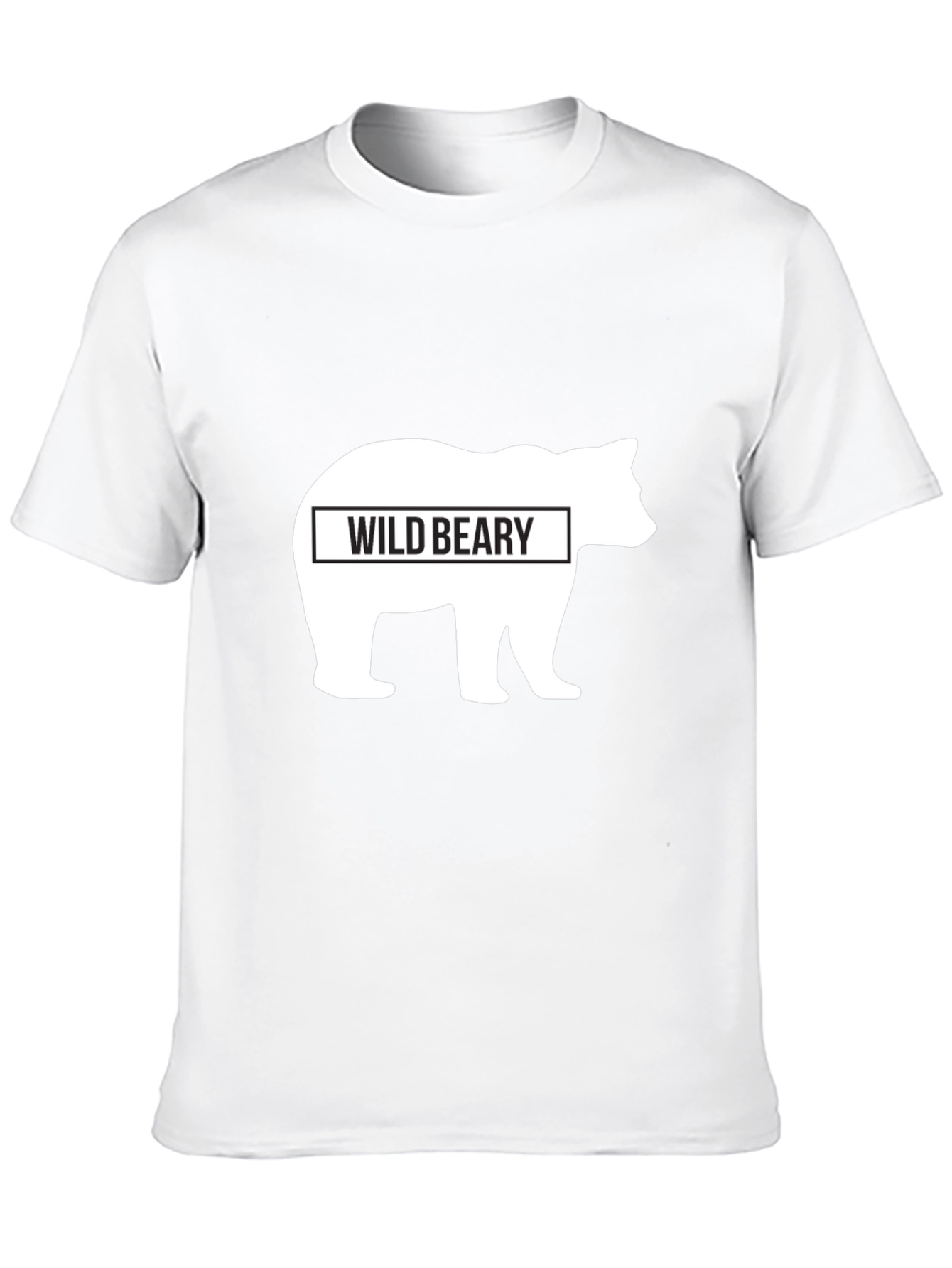 Black Wild Beary Graphic T-Shirt - Black Cotton Blend Casual Tee view 10