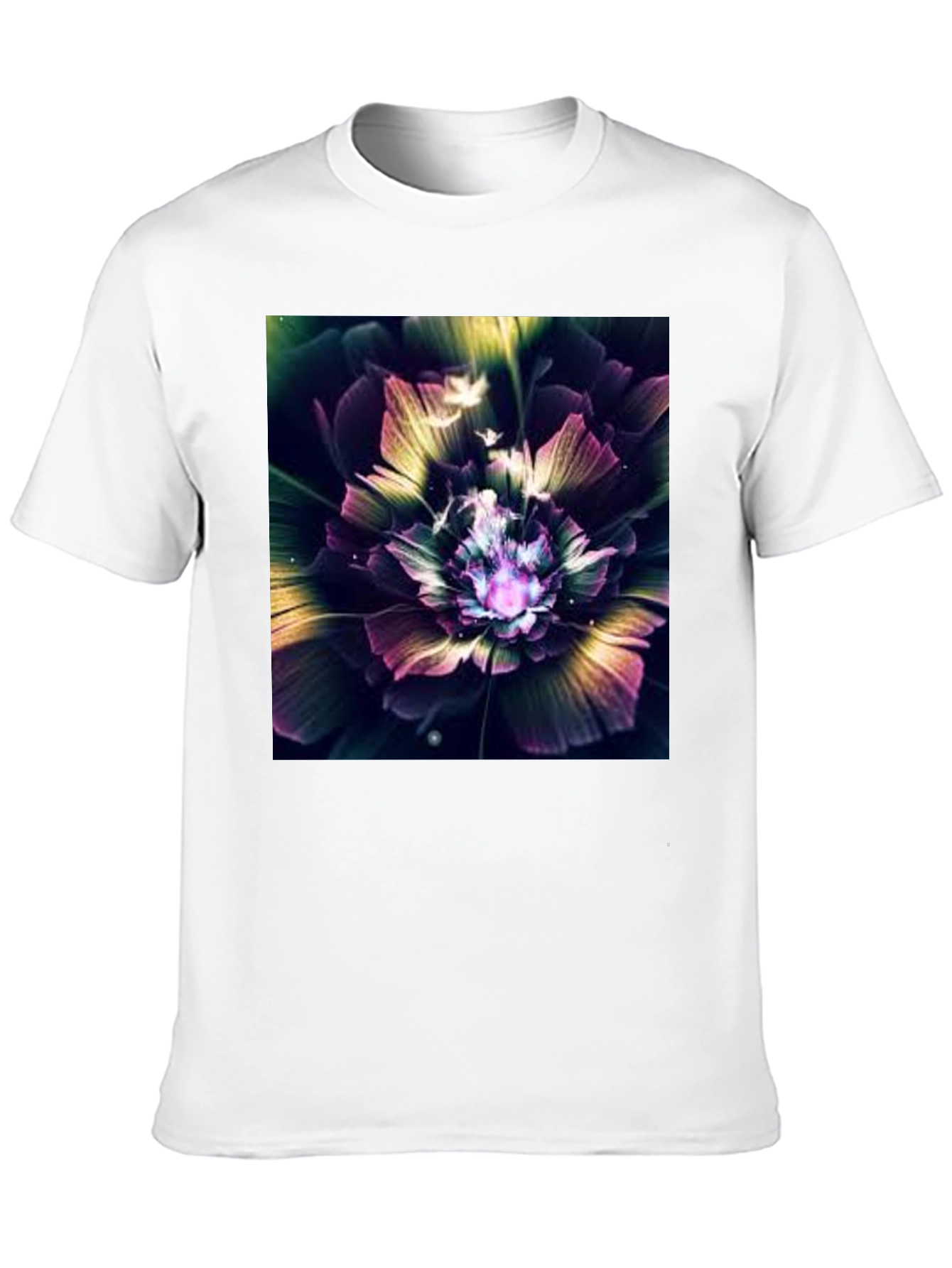 Black Floral Fantasy Black Tee view 10