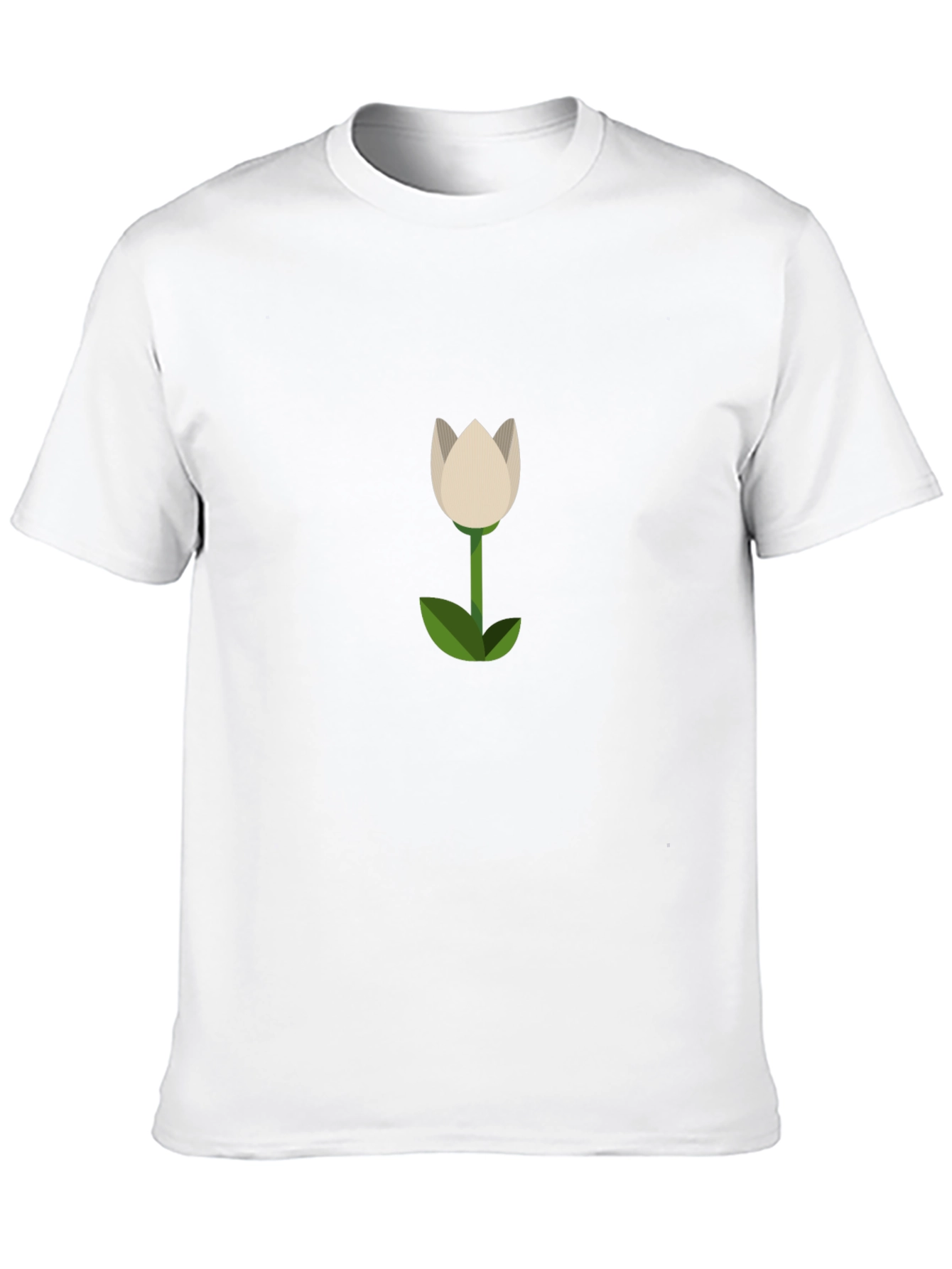 Black Minimalist Tulip Graphic Tee - Soft Cotton Black T-Shirt view 10