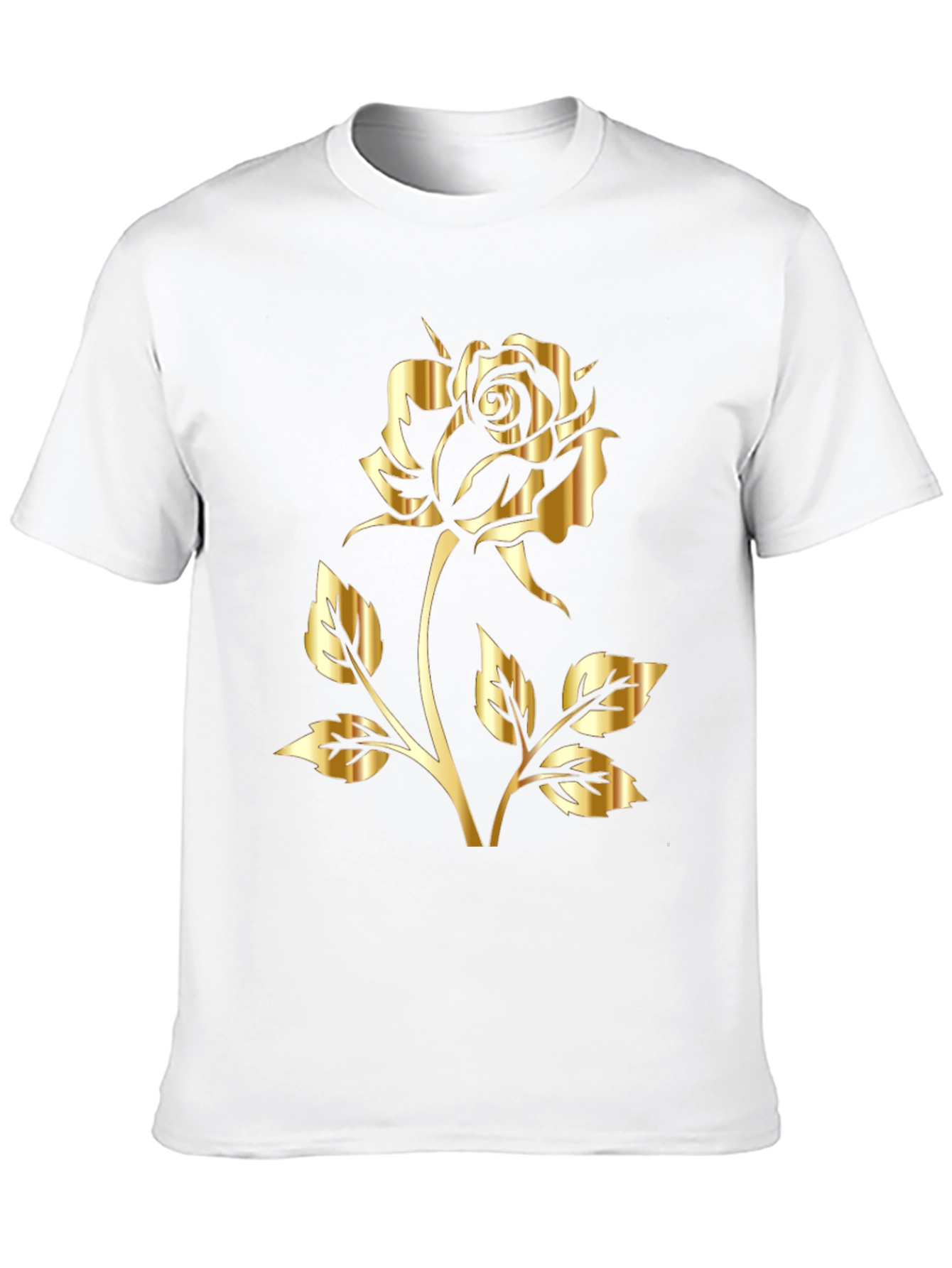 Black Gold Rose Graphic T-Shirt - Black view 10