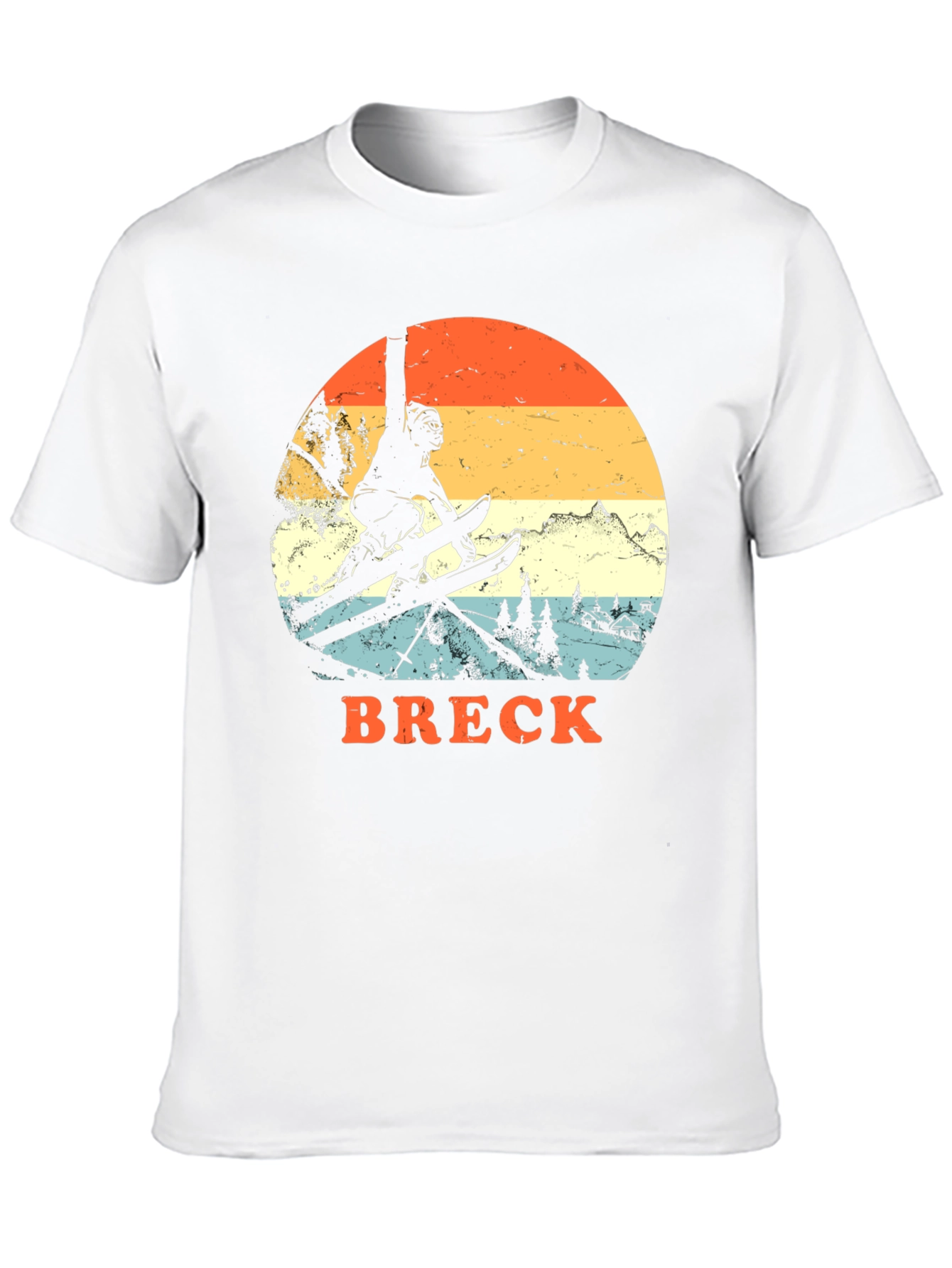 Black Vintage Breck Skiing T-Shirt view 10