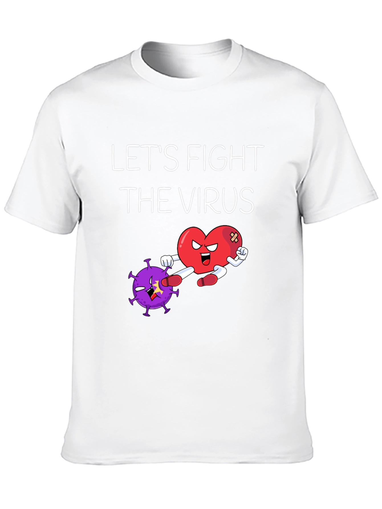 Black Let's Fight The Virus Graphic Tee view 10