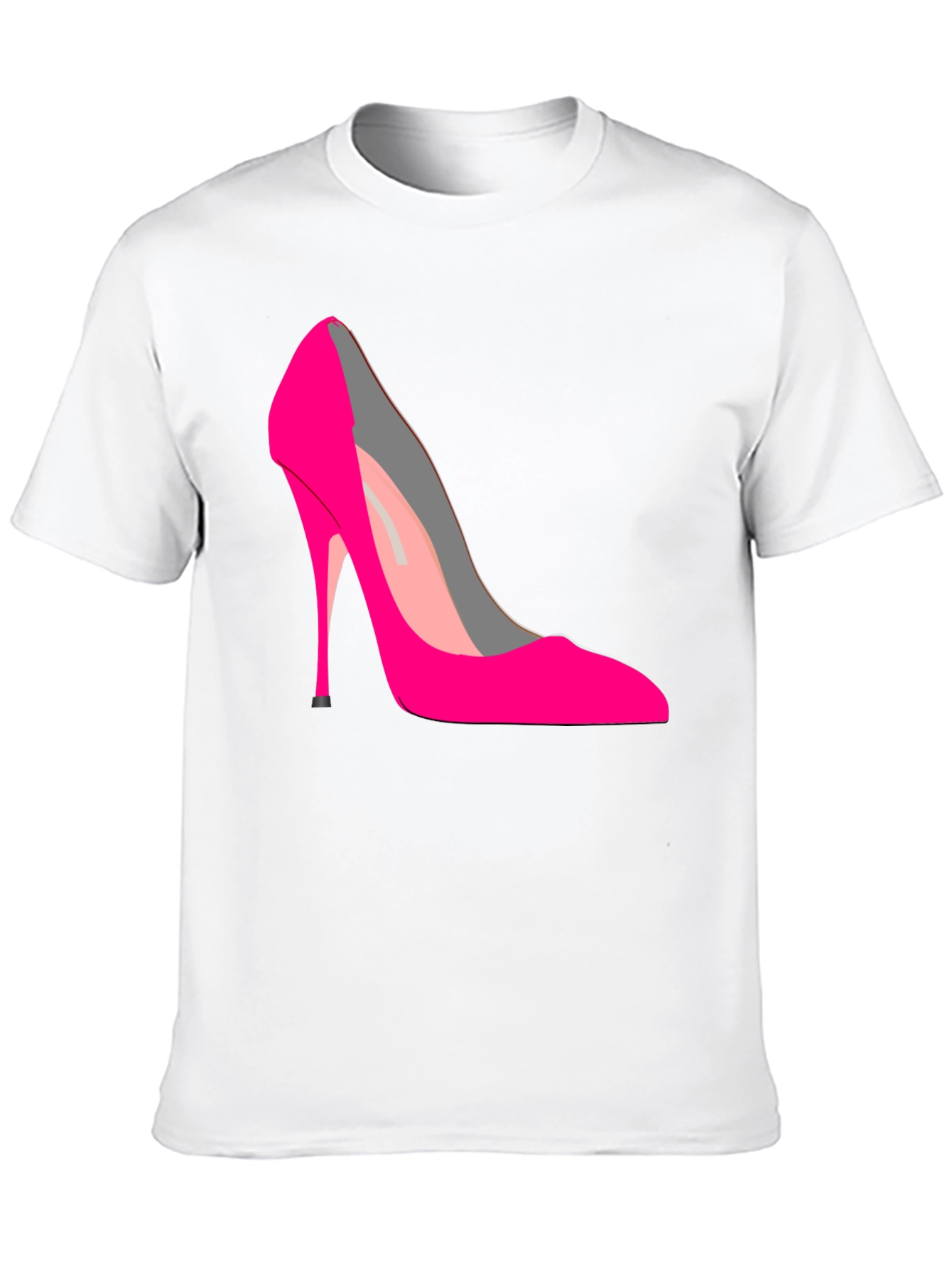 Black Hot Pink High Heel Graphic Tee view 10