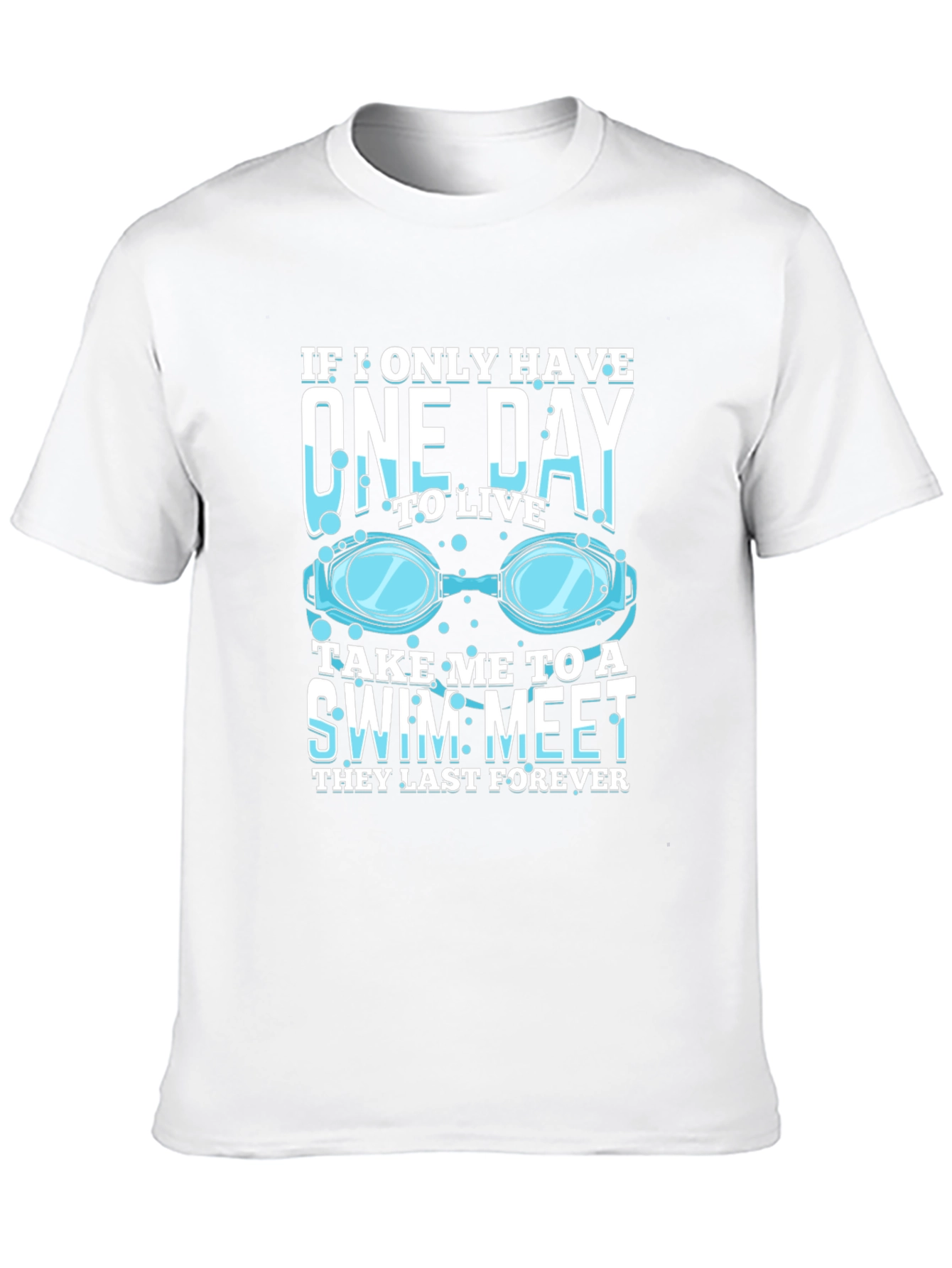 Black Swim Meet T-Shirt - One Day to Live view 10