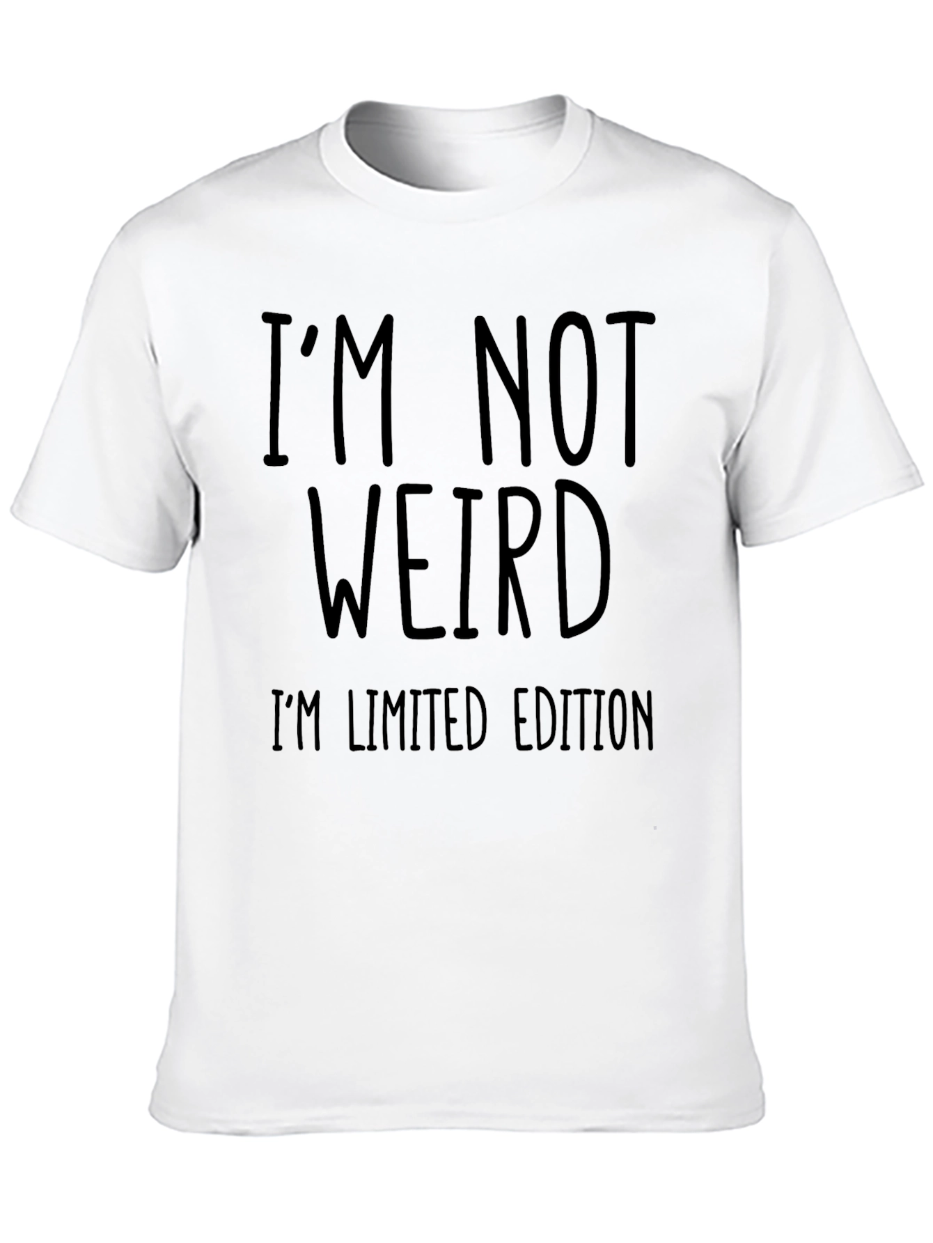 Black Funny "I'm Not Weird" Limited Edition Black T-Shirt view 10