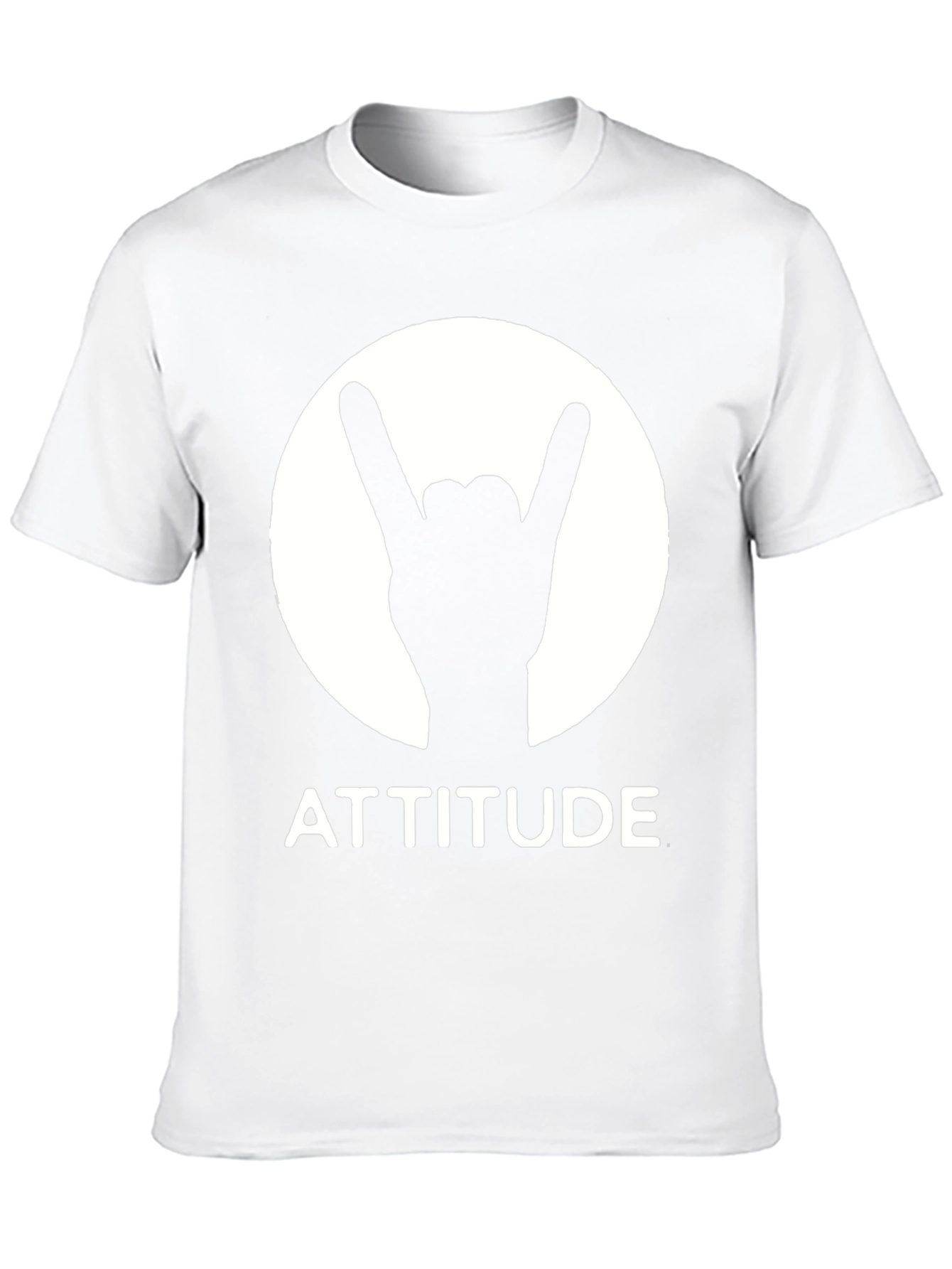 Black Attitude Rock On Hand Graphic Tee - Black view 10
