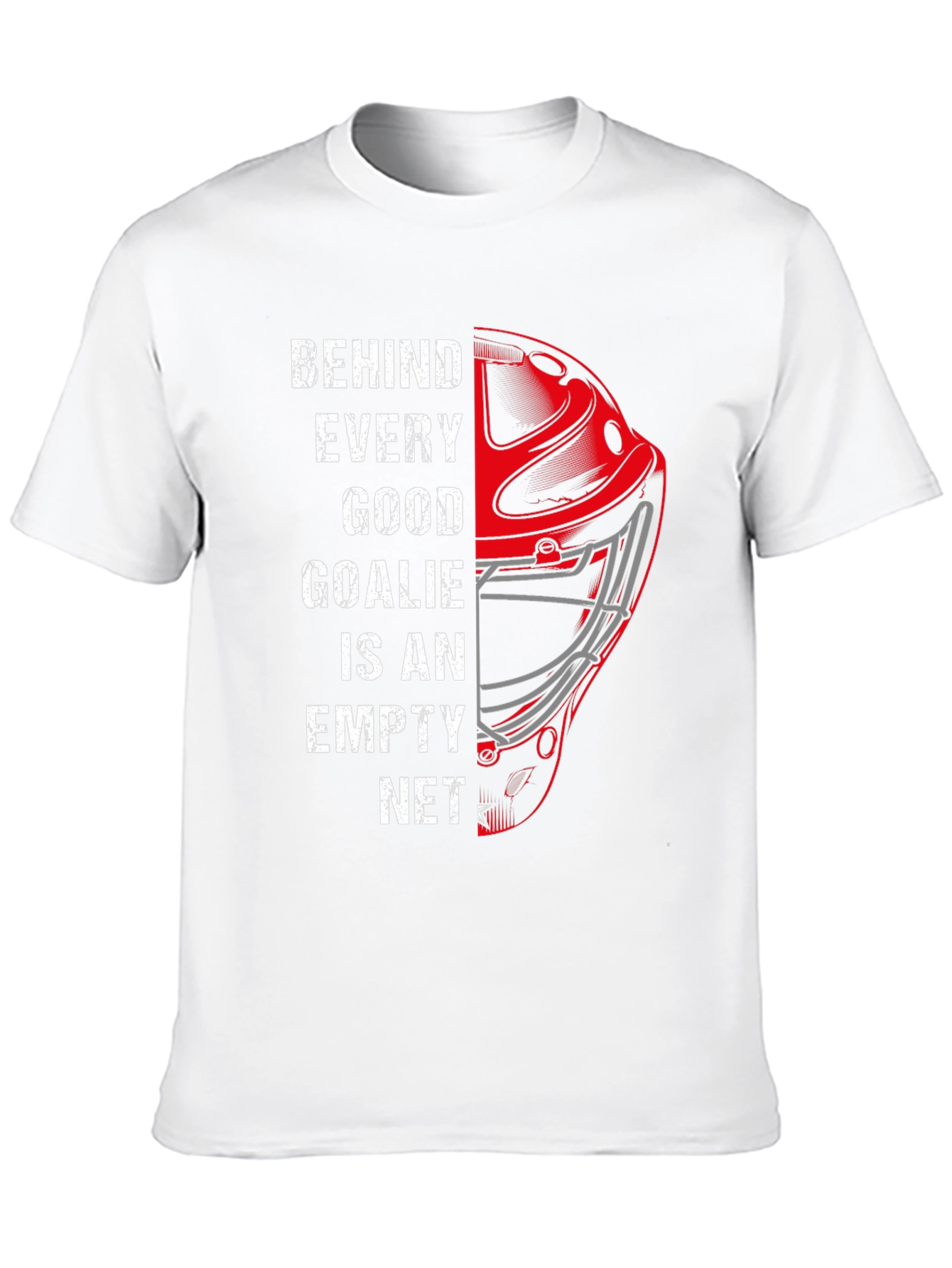 Black Funny Hockey Goalie T-Shirt - Empty Net Design view 10