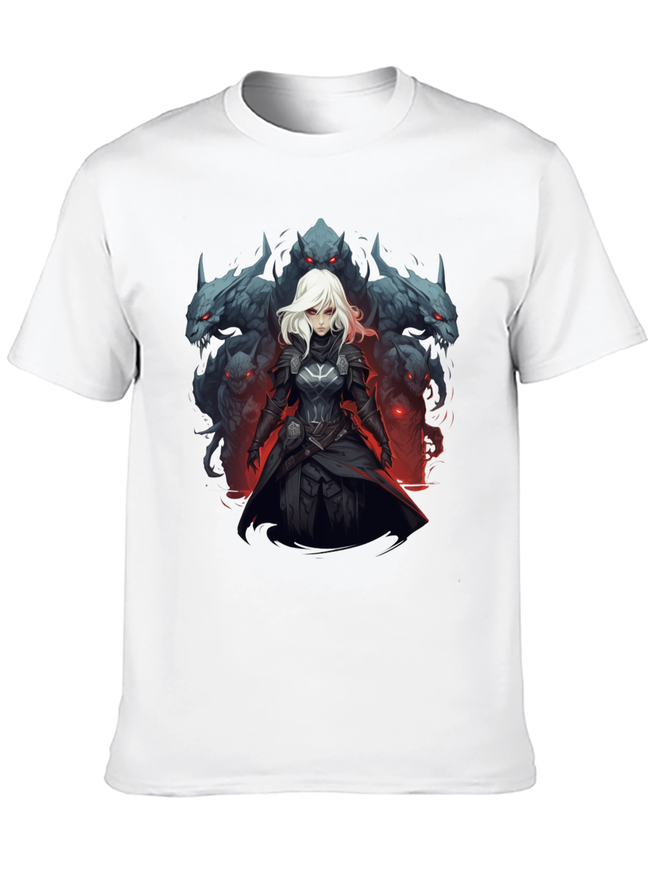 Black Warrior Woman & Wolves Graphic Tee view 10