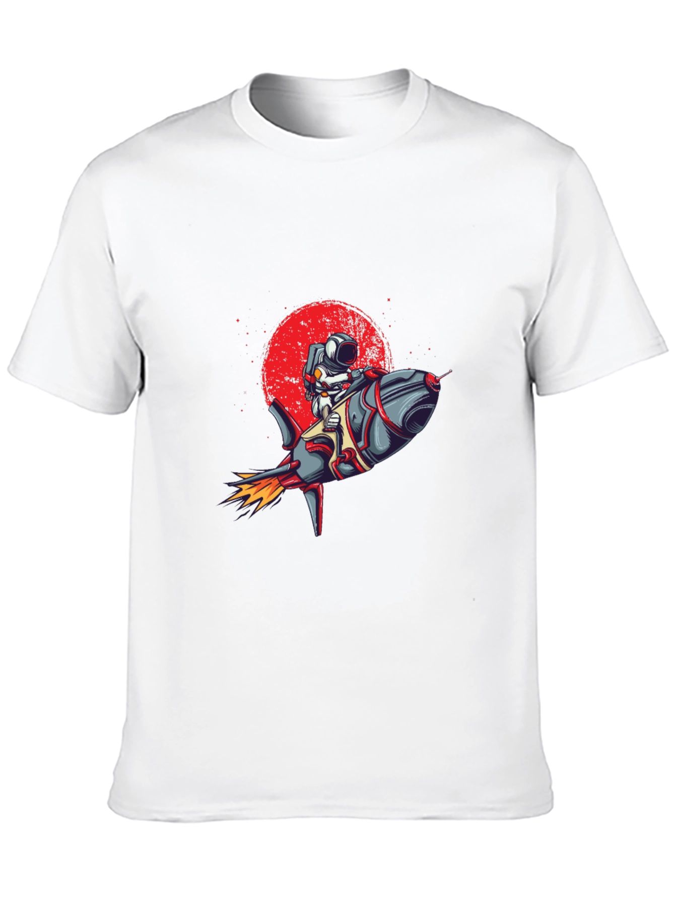 Black Astronaut Rocket Graphic Tee - Space Adventure T-Shirt view 10