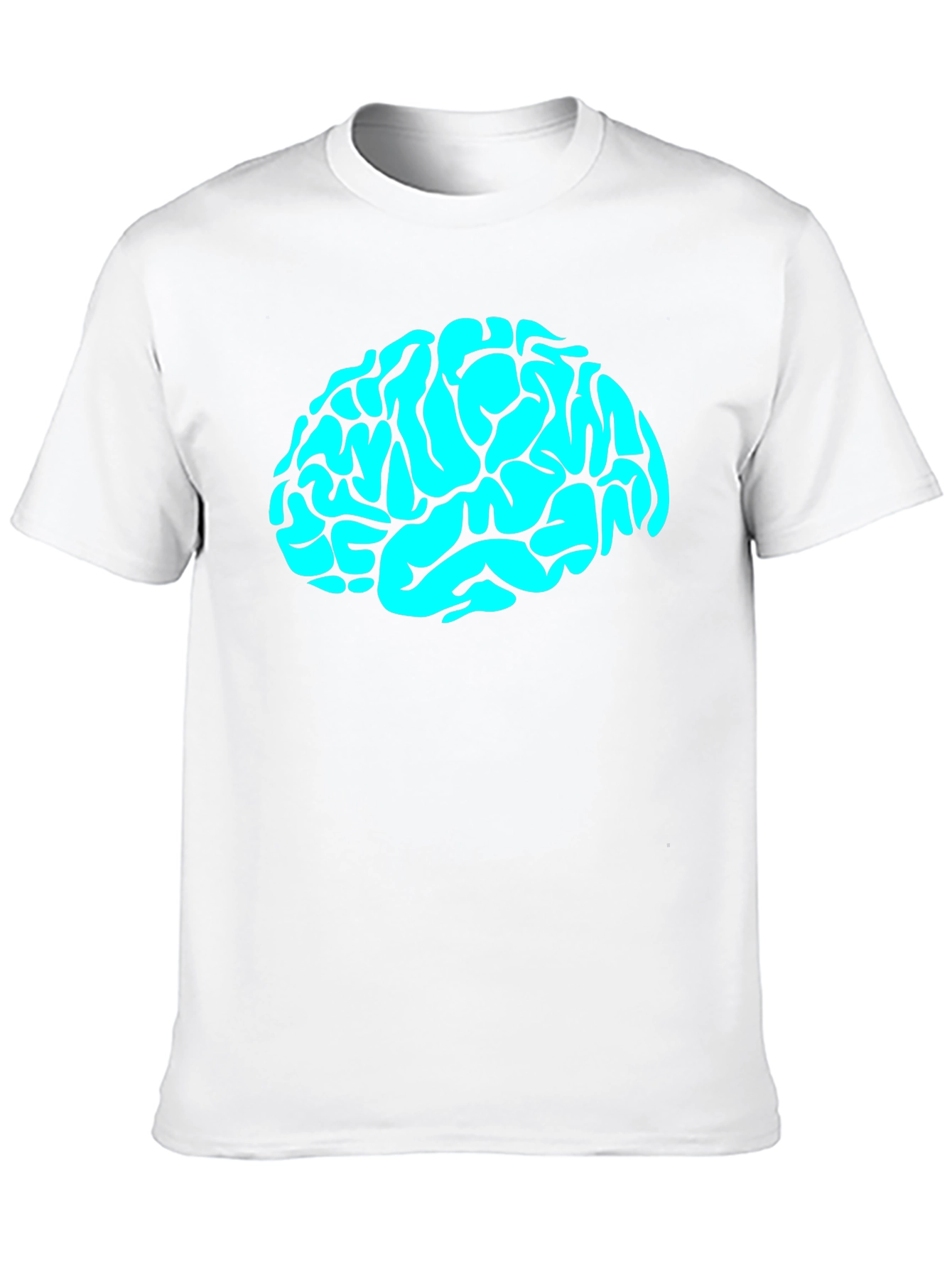 Black Brain Graphic Tee - Mens Black Cotton T-Shirt view 10
