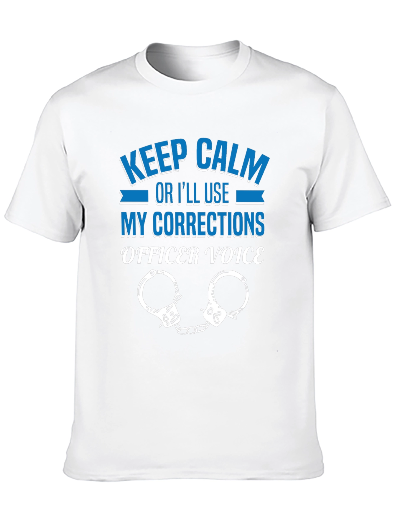 Black Keep Calm Corrections Officer T-Shirt view 10