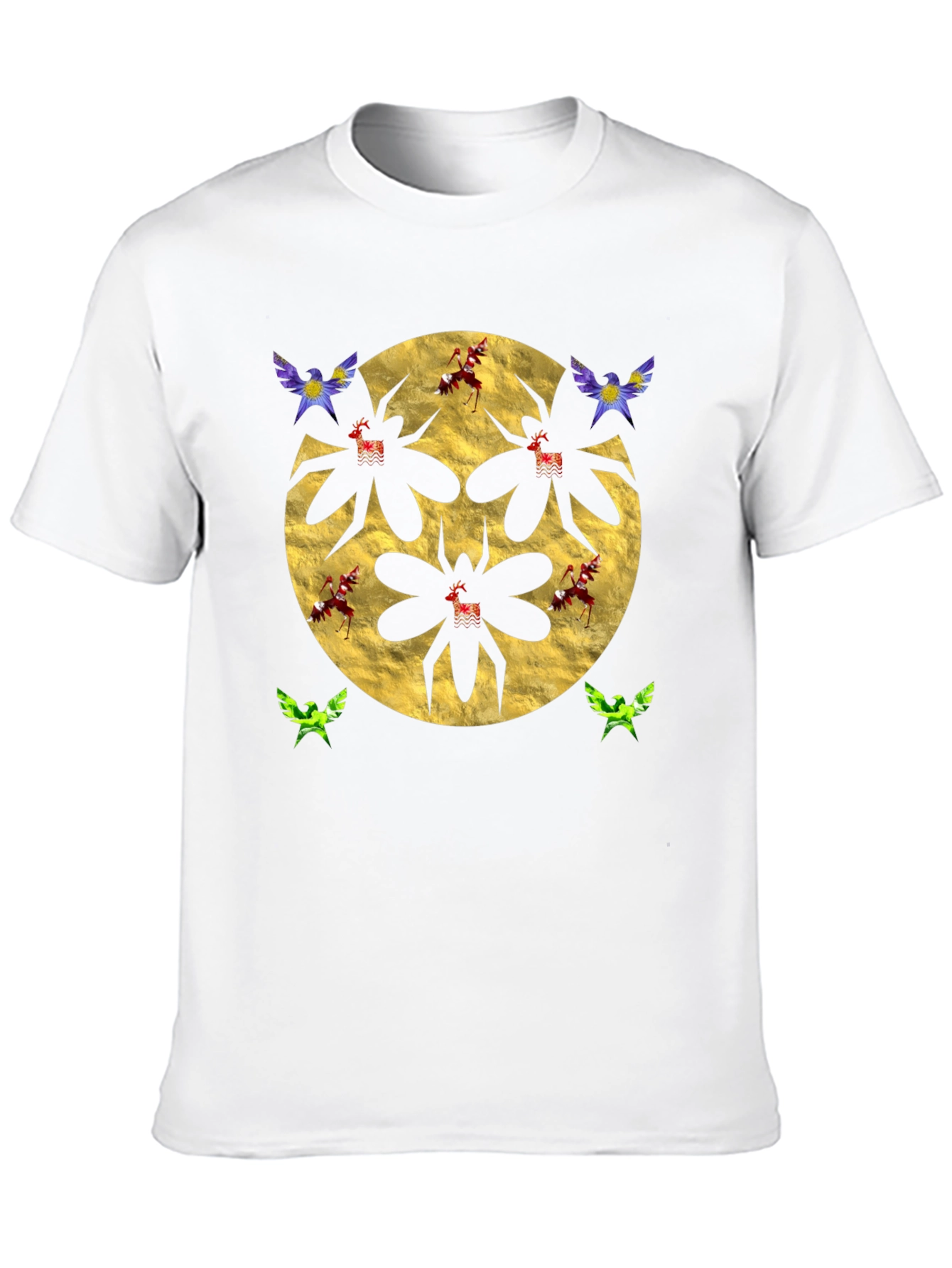 Black Stylish Graphic T-Shirt with Dragonfly Motif view 10