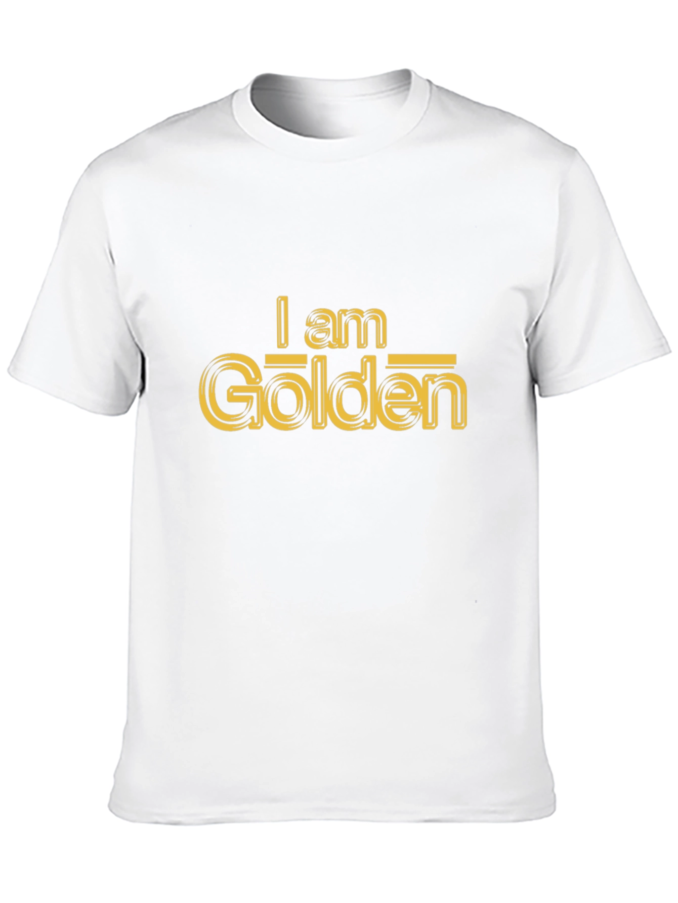 Black I am Golden Graphic Tee - Stylish Unisex T-Shirt view 10